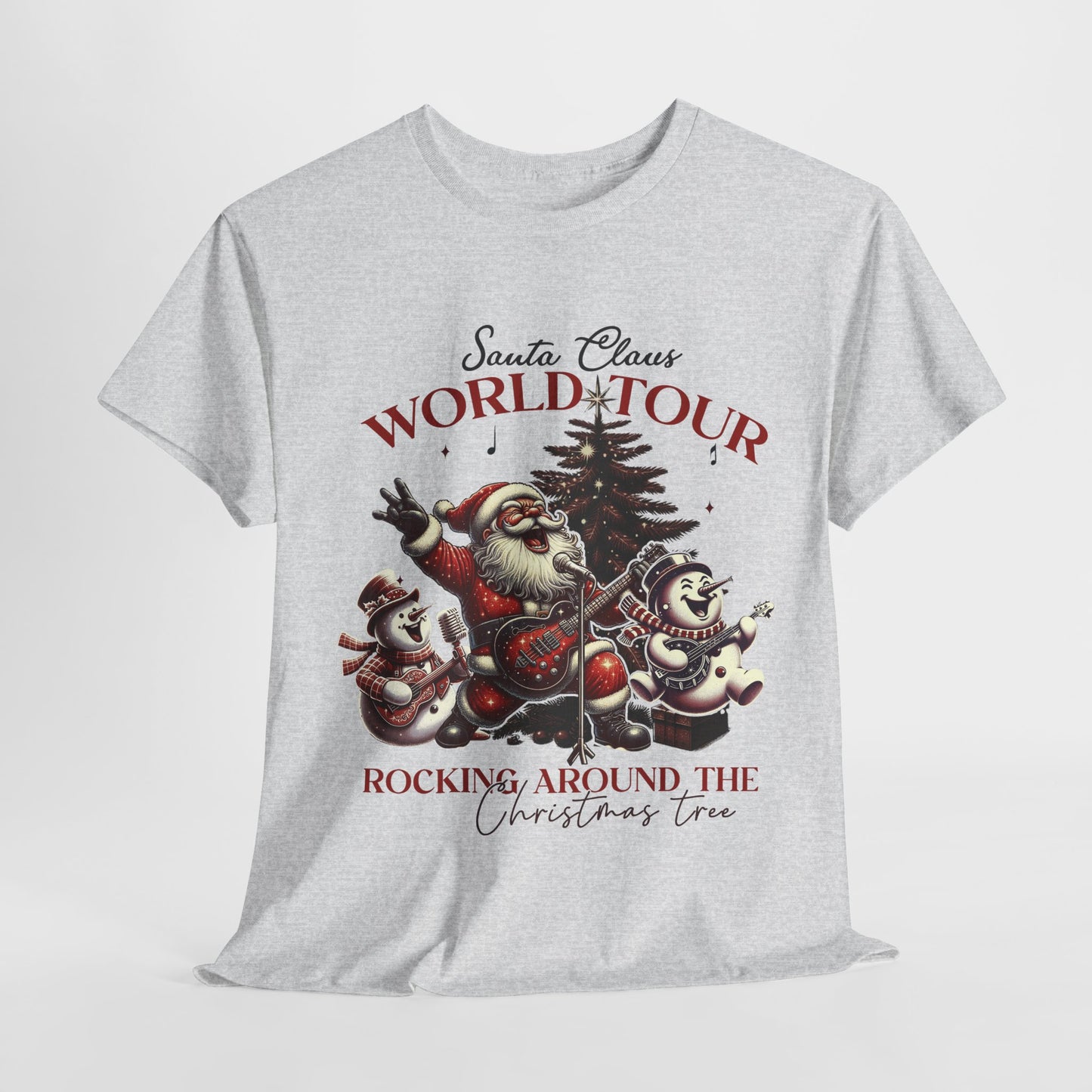 Christmas Santa Claus World Tour Tee - Heavy Cotton T-Shirt