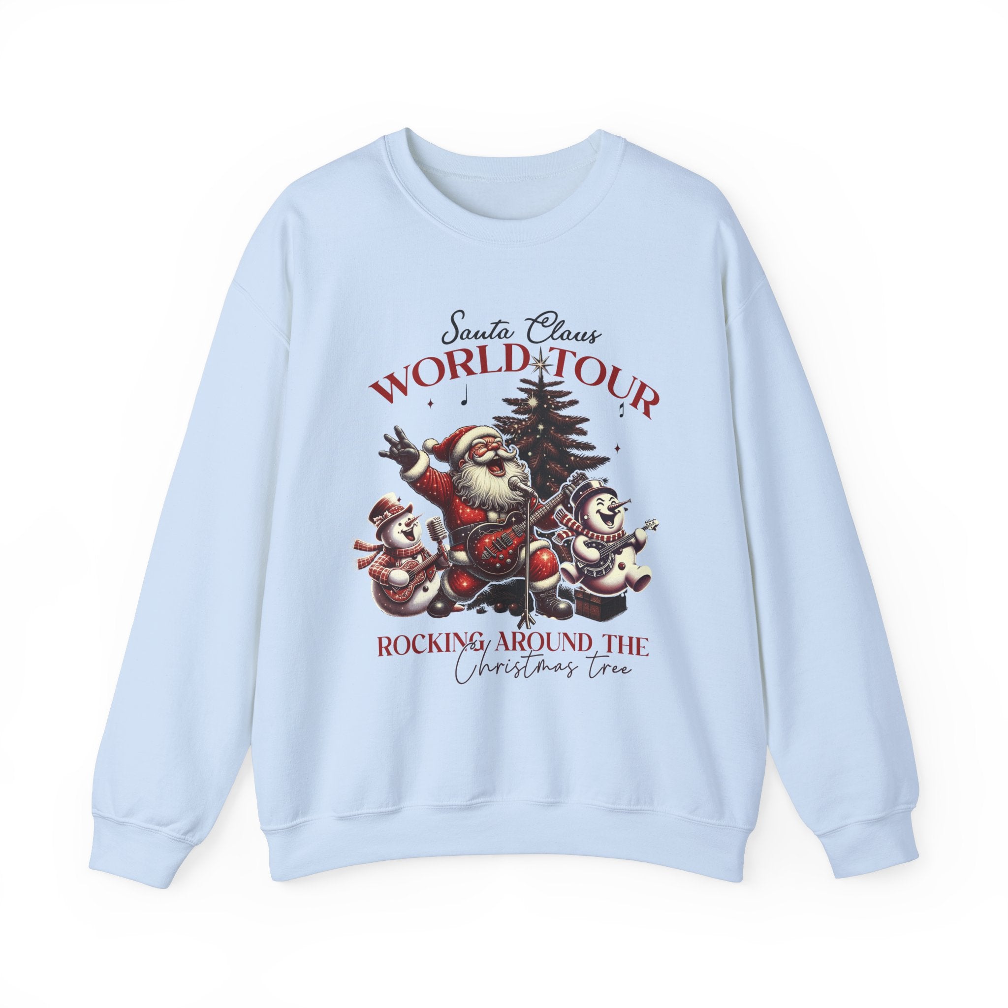 Santa Claus World Tour Crewneck Sweatshirt - Rocking Around the Christmas Tree