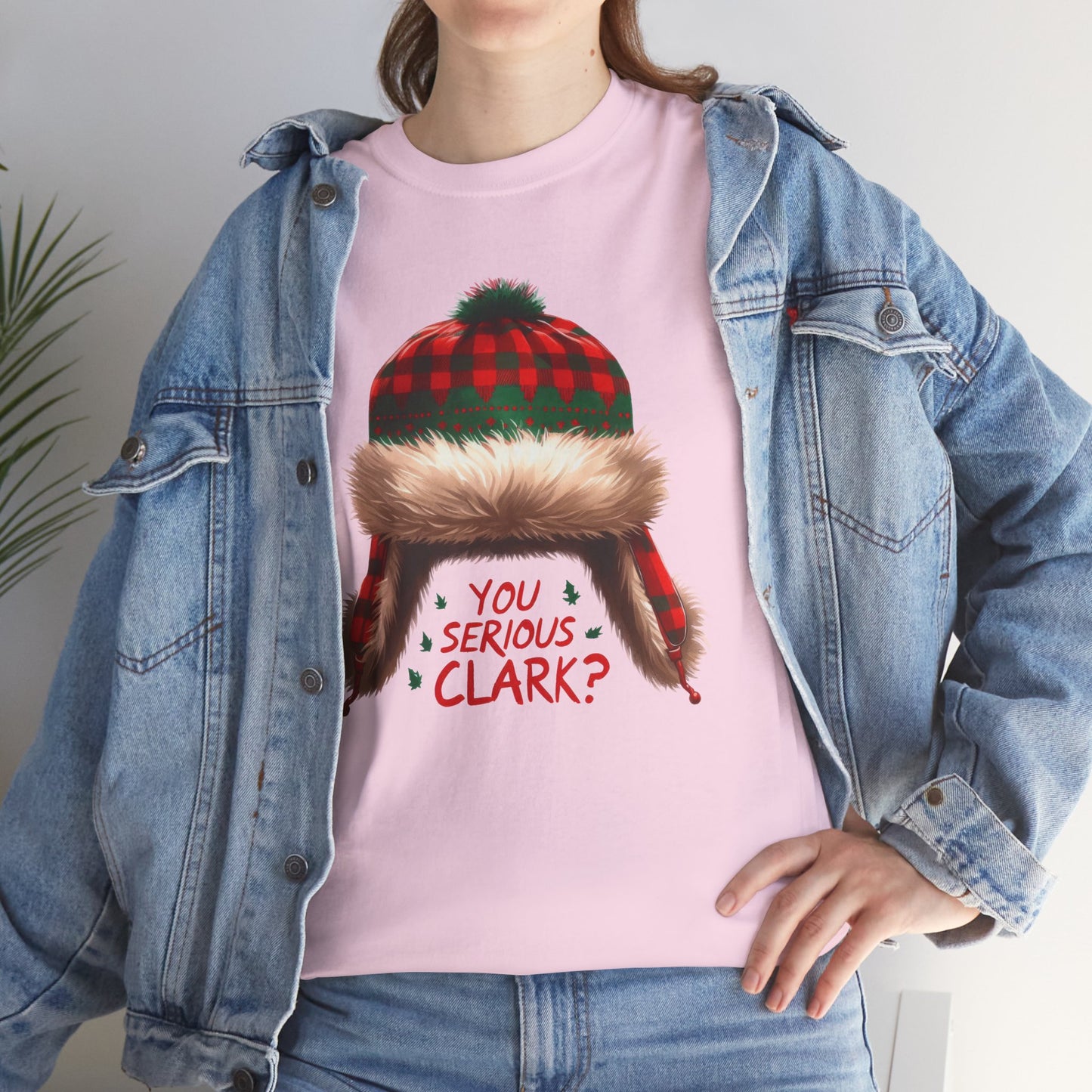 Funny Holiday Heavy Cotton Tee - 'You Serious, Clark?'