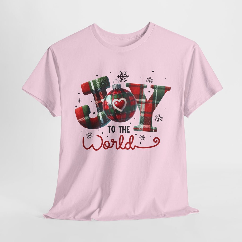 Joy to the World -Heavy Cotton Tee - Christmas Holiday Shirt