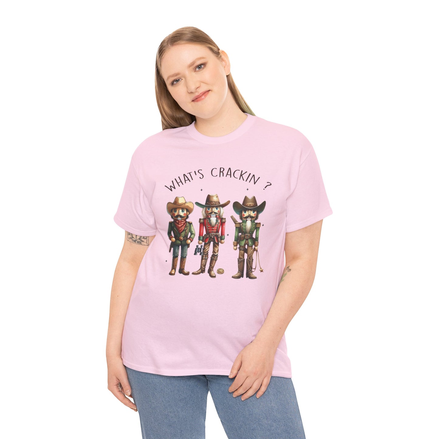 What's Crackin'? Cowboy Graphic Heavy Cotton Tee