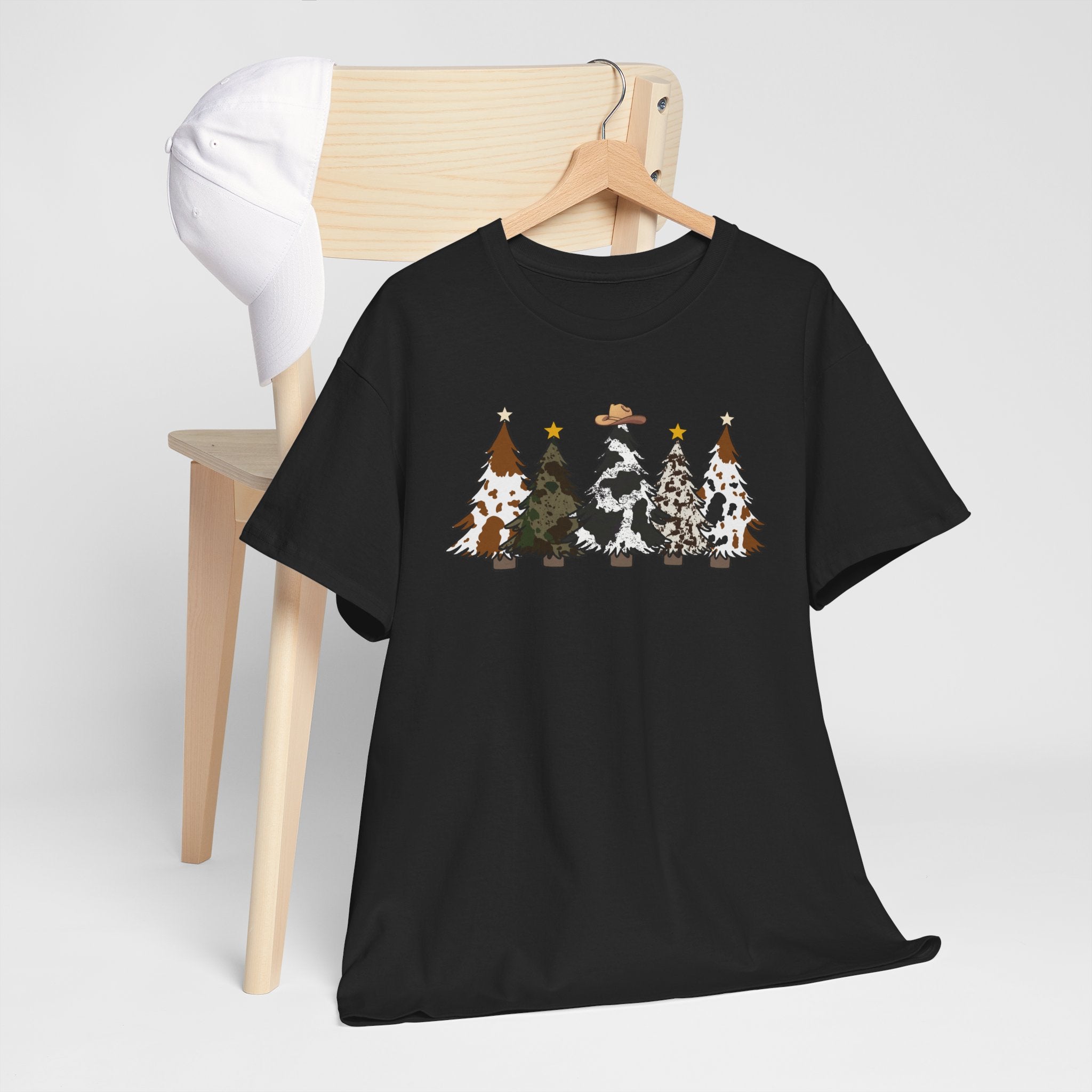 Whimsical Holiday Trees Heavy Cotton Tee