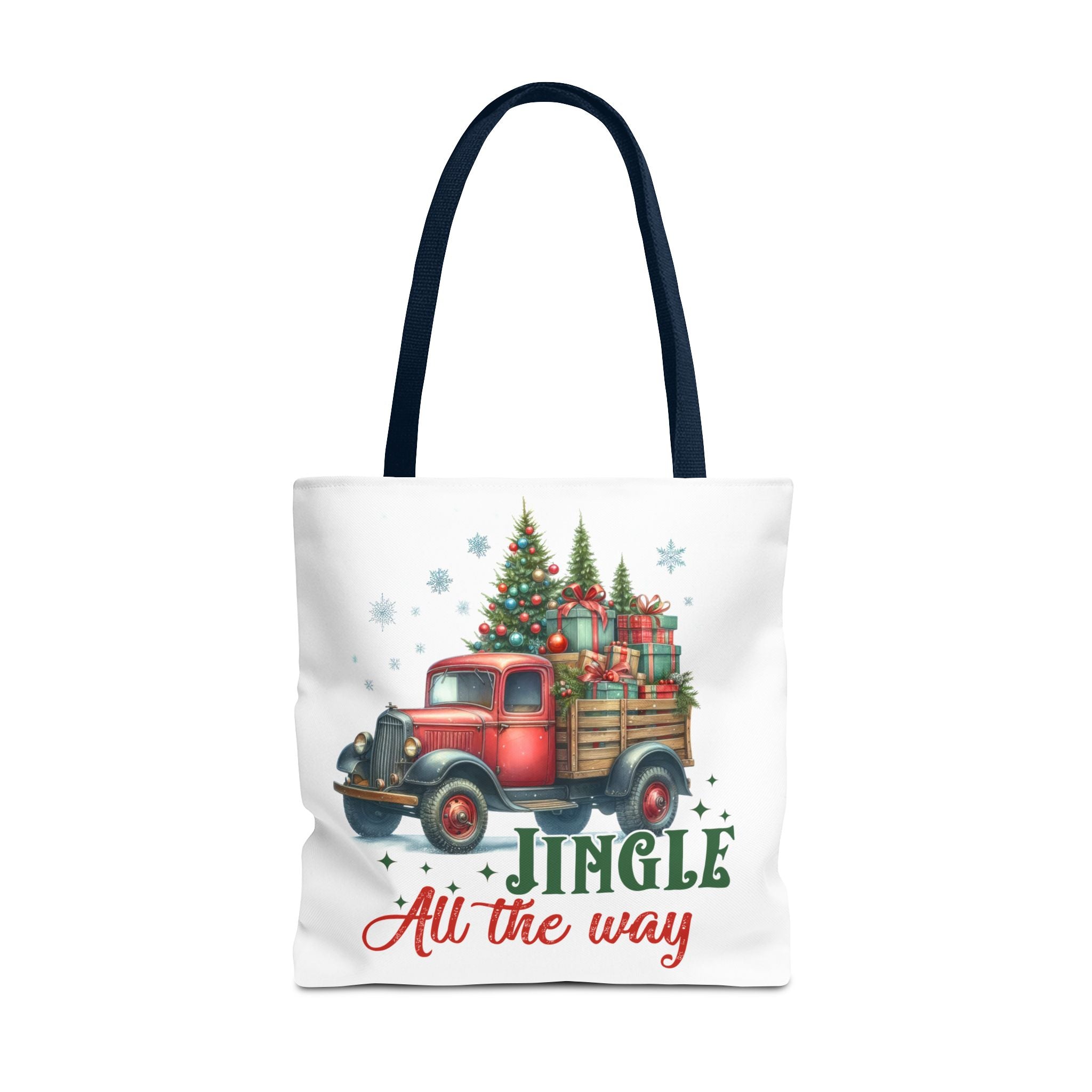 Christmas Tote Bag - Jingle All the Way Holiday Shopper