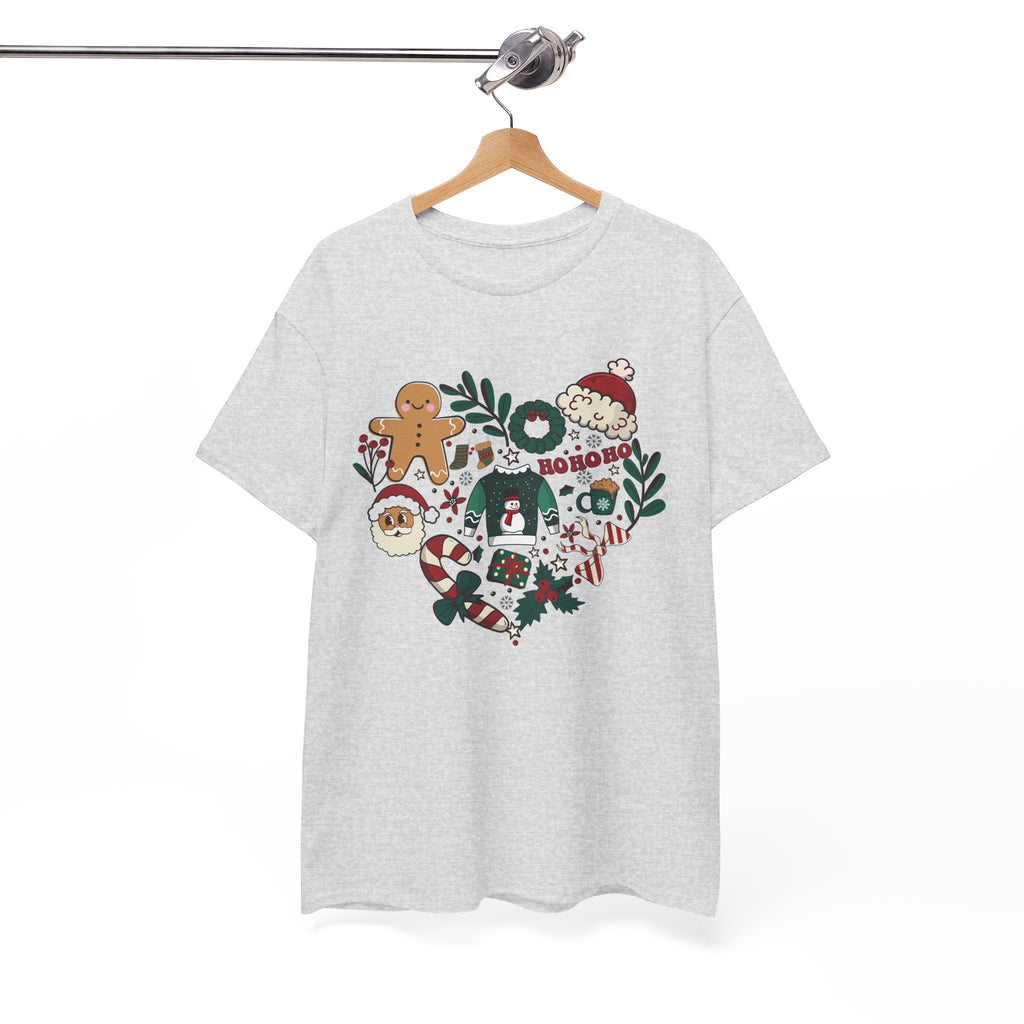 Festive Holiday Heart Heavy Cotton Tee