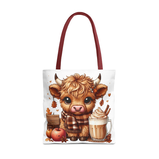 Fall-Themed Cow Tote Bag