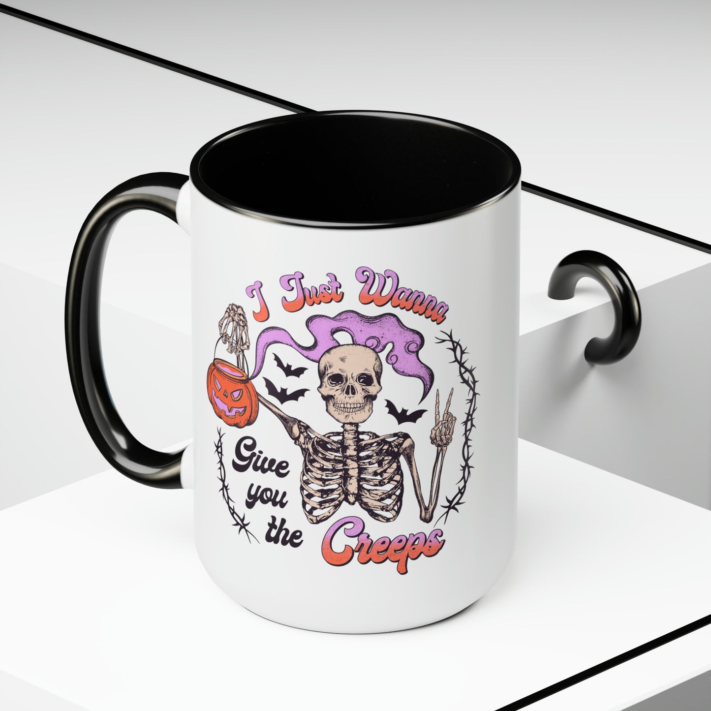 Two-Tone Coffee Mugs, 15oz