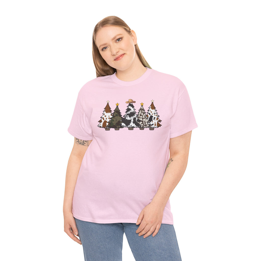 Whimsical Holiday Trees Heavy Cotton Tee