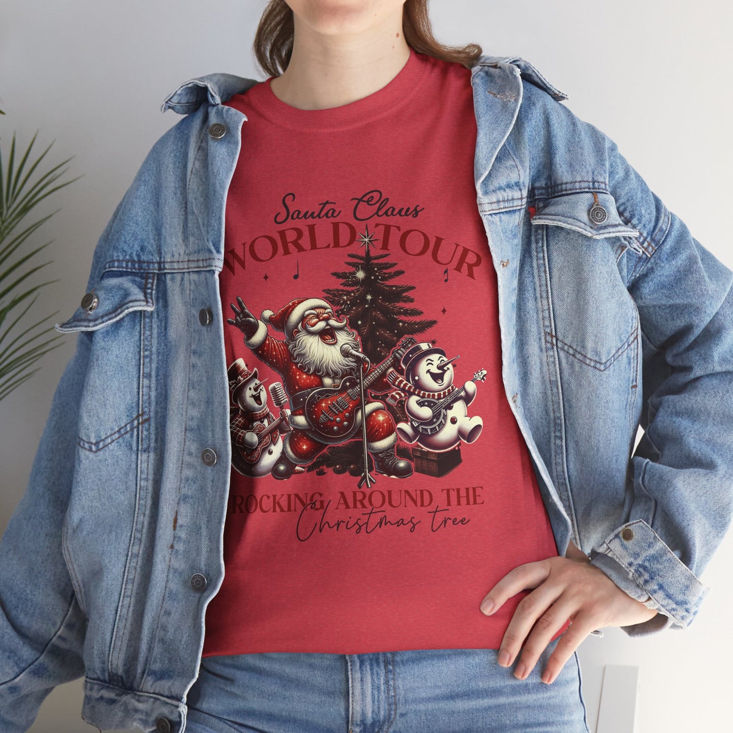 Christmas Santa Claus World Tour Tee - Heavy Cotton T-Shirt
