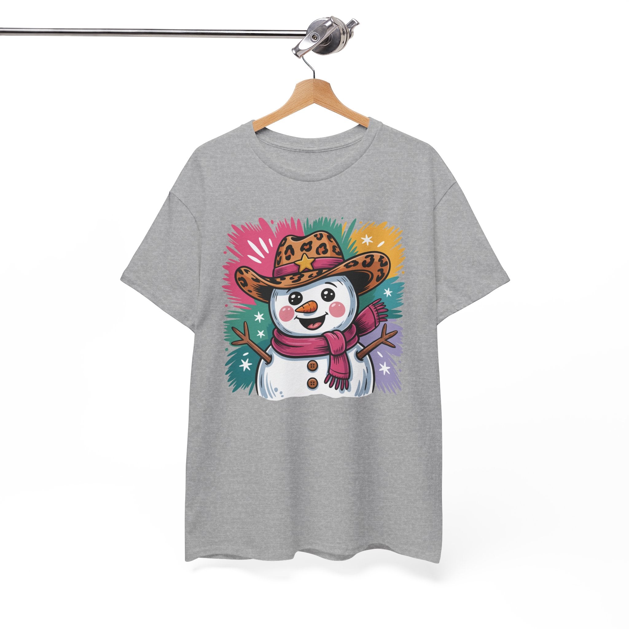 Cute Western Snowman Holiday Tee