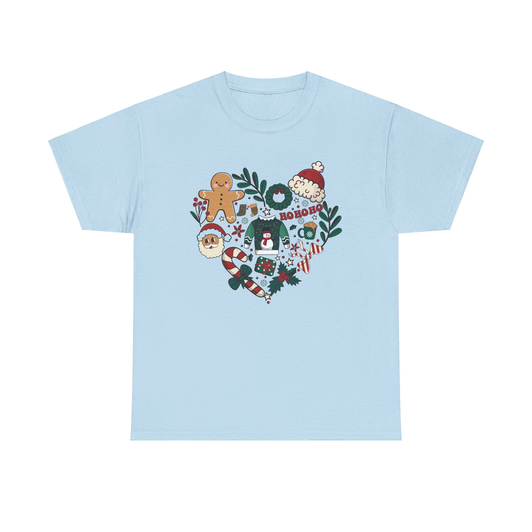 Festive Holiday Heart Heavy Cotton Tee