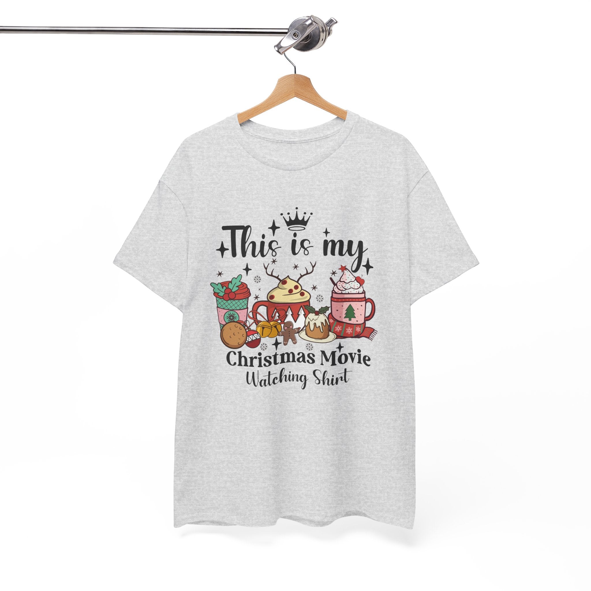 Christmas Movie Watching Tee - Heavy Cotton Shirt