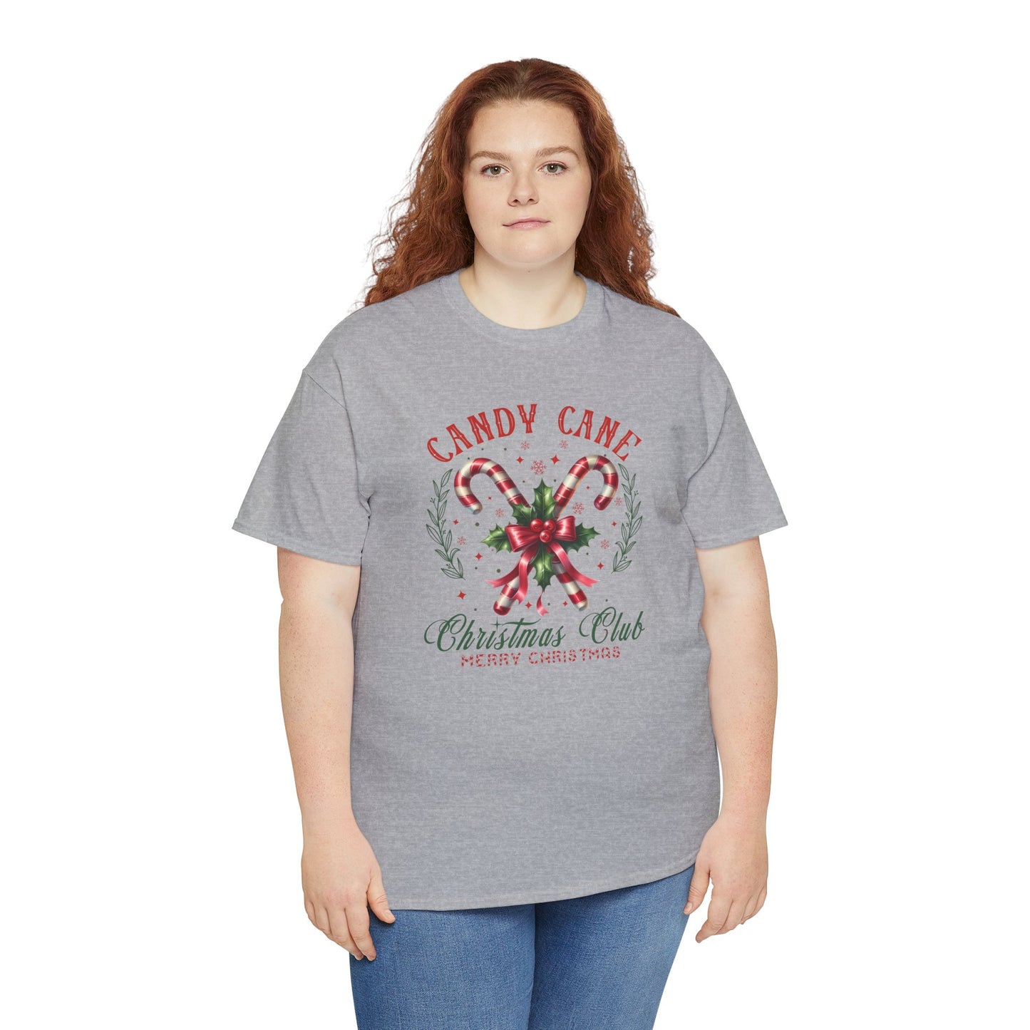 Candy Cane Christmas Club Heavy Cotton Tee - Merry Christmas Holiday Shirt
