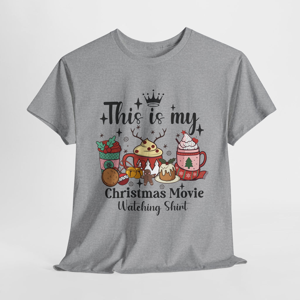 Christmas Movie Watching Tee - Heavy Cotton Shirt