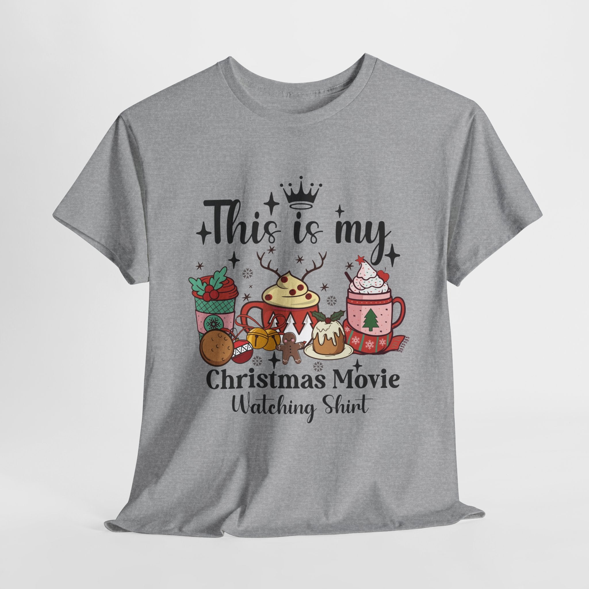 Christmas Movie Watching Tee - Heavy Cotton Shirt