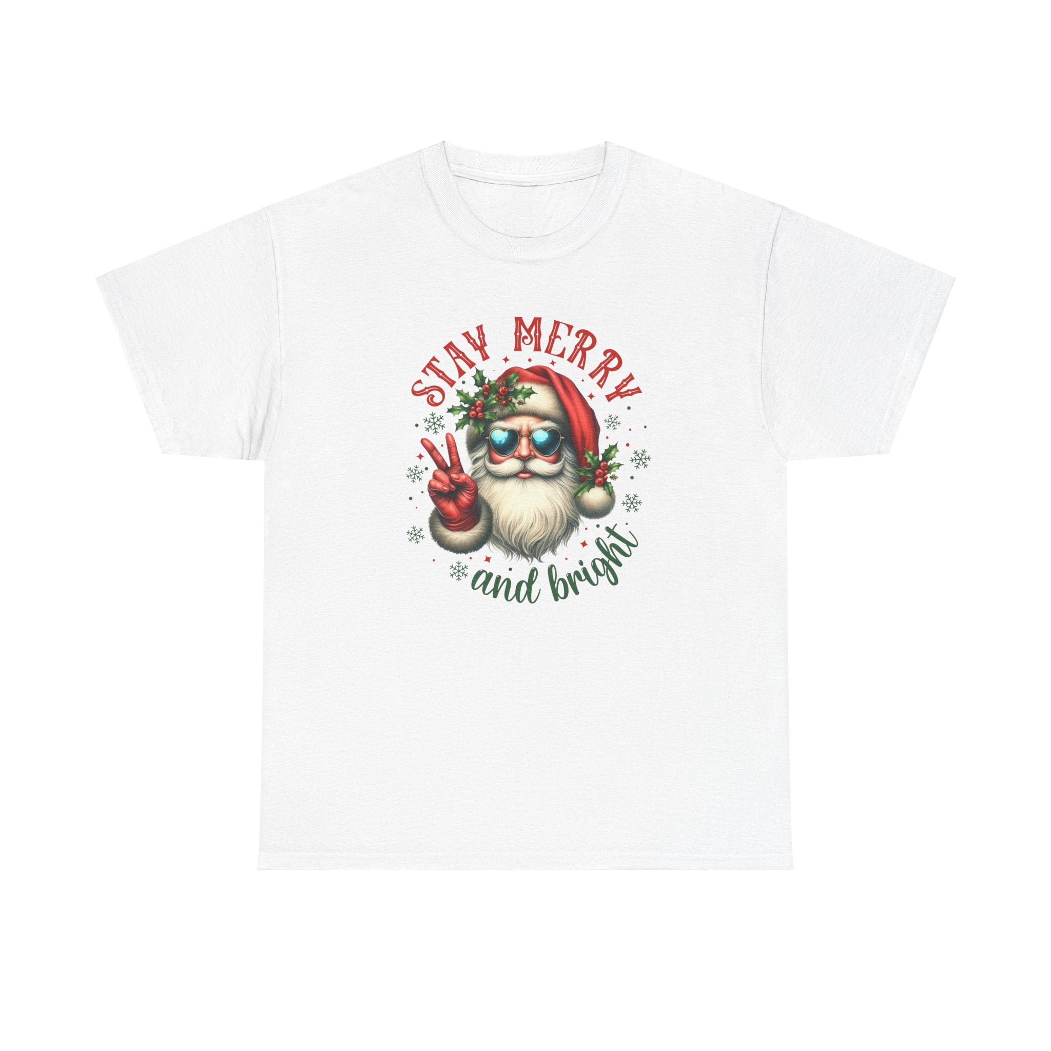 Stay Merry Holiday Heavy Cotton Tee | Fun Christmas Shirt