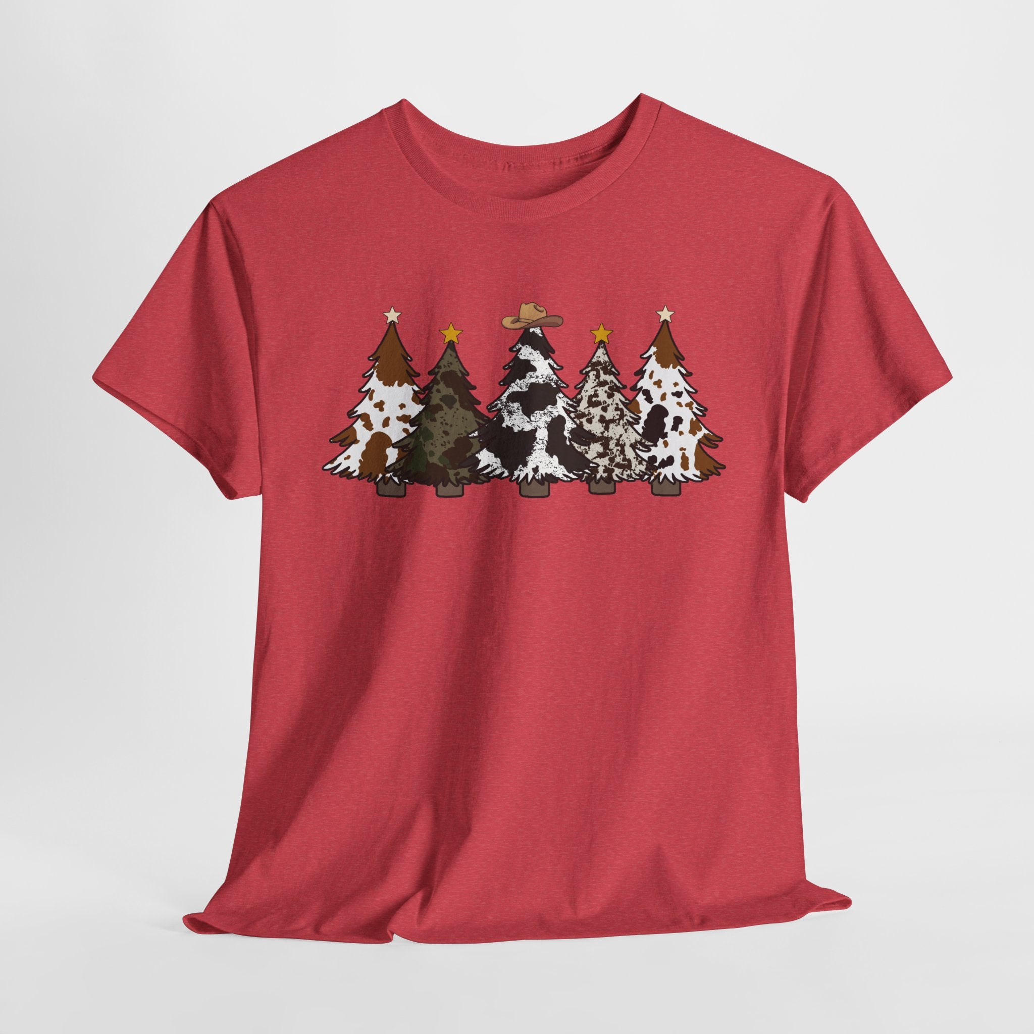Whimsical Holiday Trees Heavy Cotton Tee