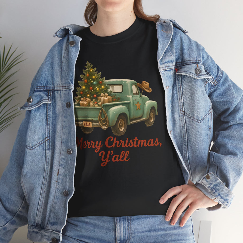 'Merry Christmas, Y'all' Vintage Holiday Tee