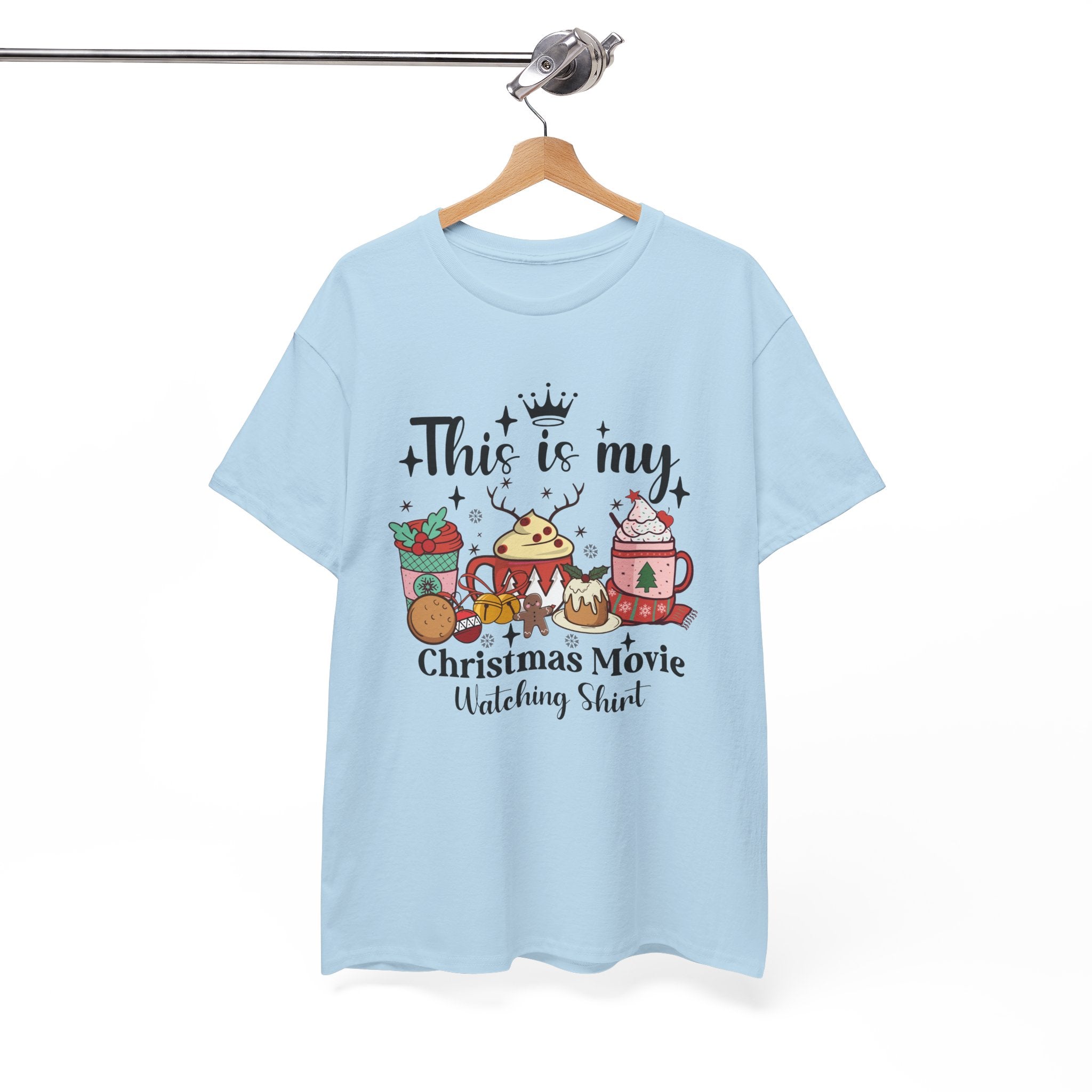 Christmas Movie Watching Tee - Heavy Cotton Shirt