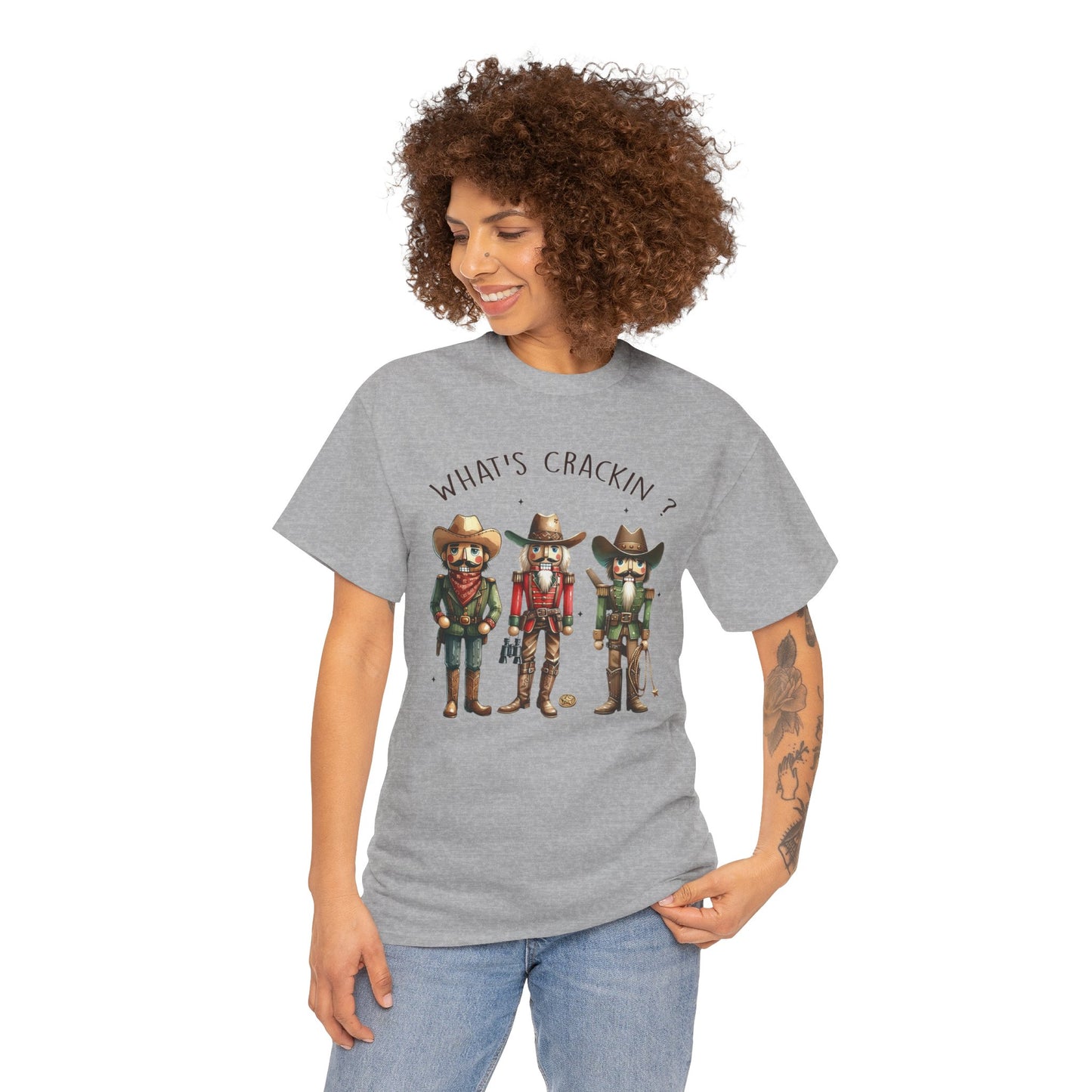 What's Crackin'? Cowboy Graphic Heavy Cotton Tee