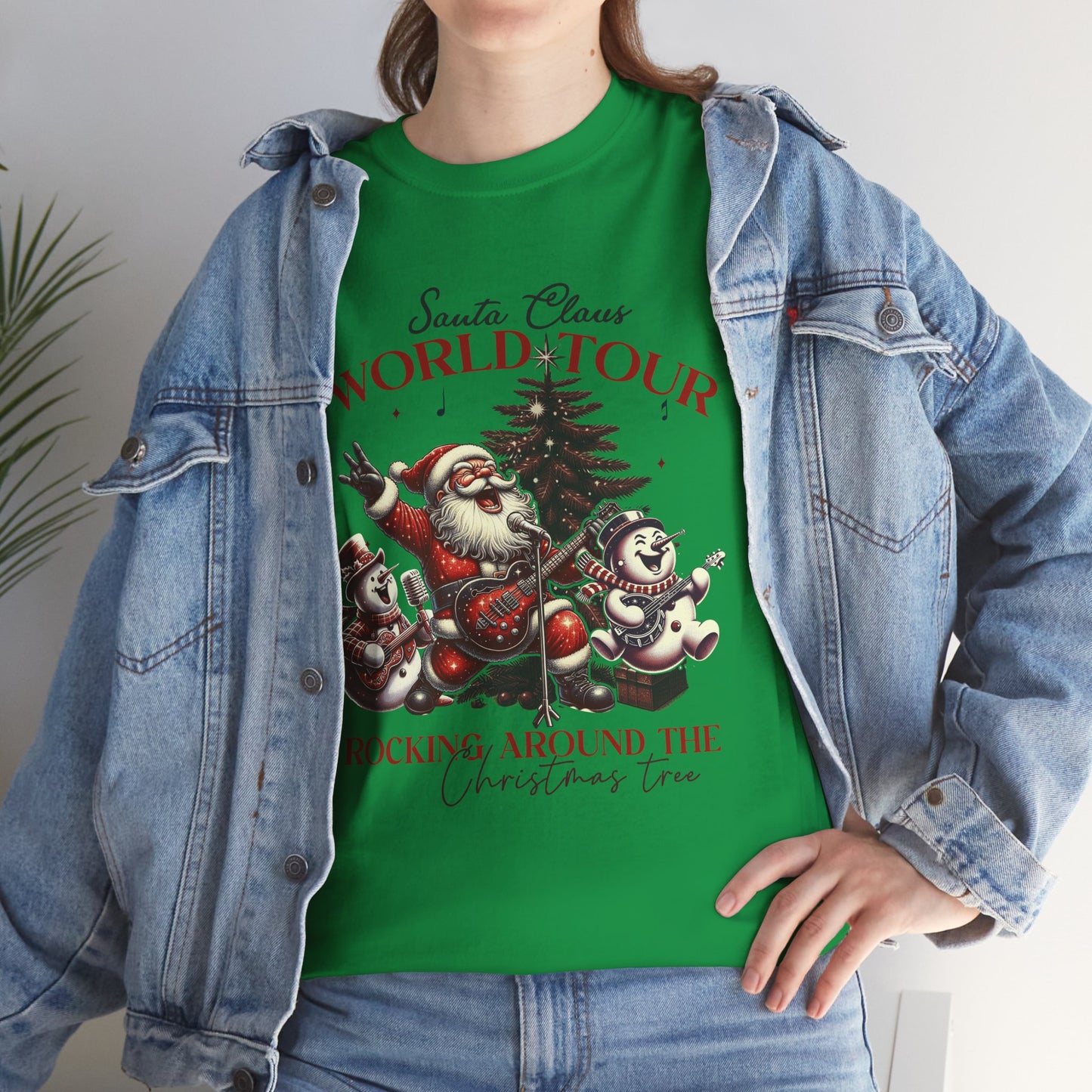 Christmas Santa Claus World Tour Tee - Heavy Cotton T-Shirt