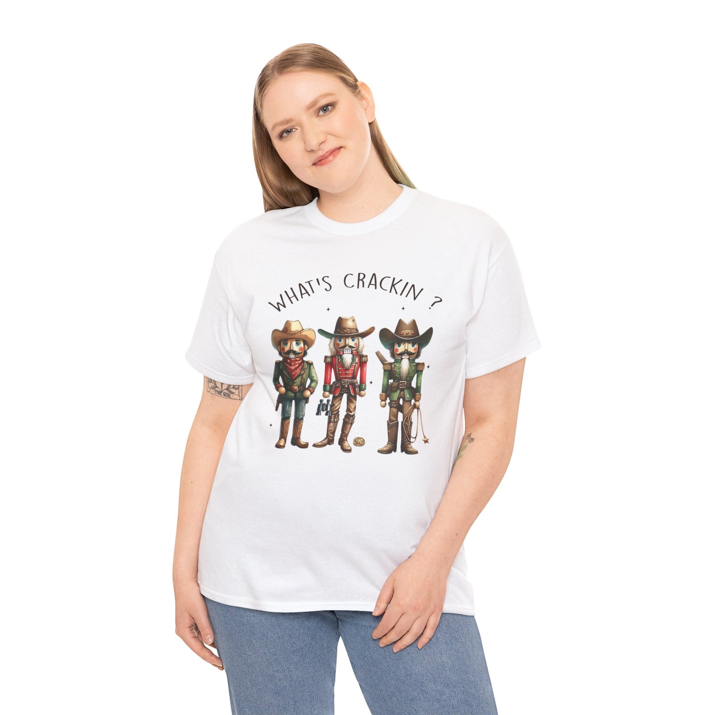 What's Crackin'? Cowboy Graphic Heavy Cotton Tee