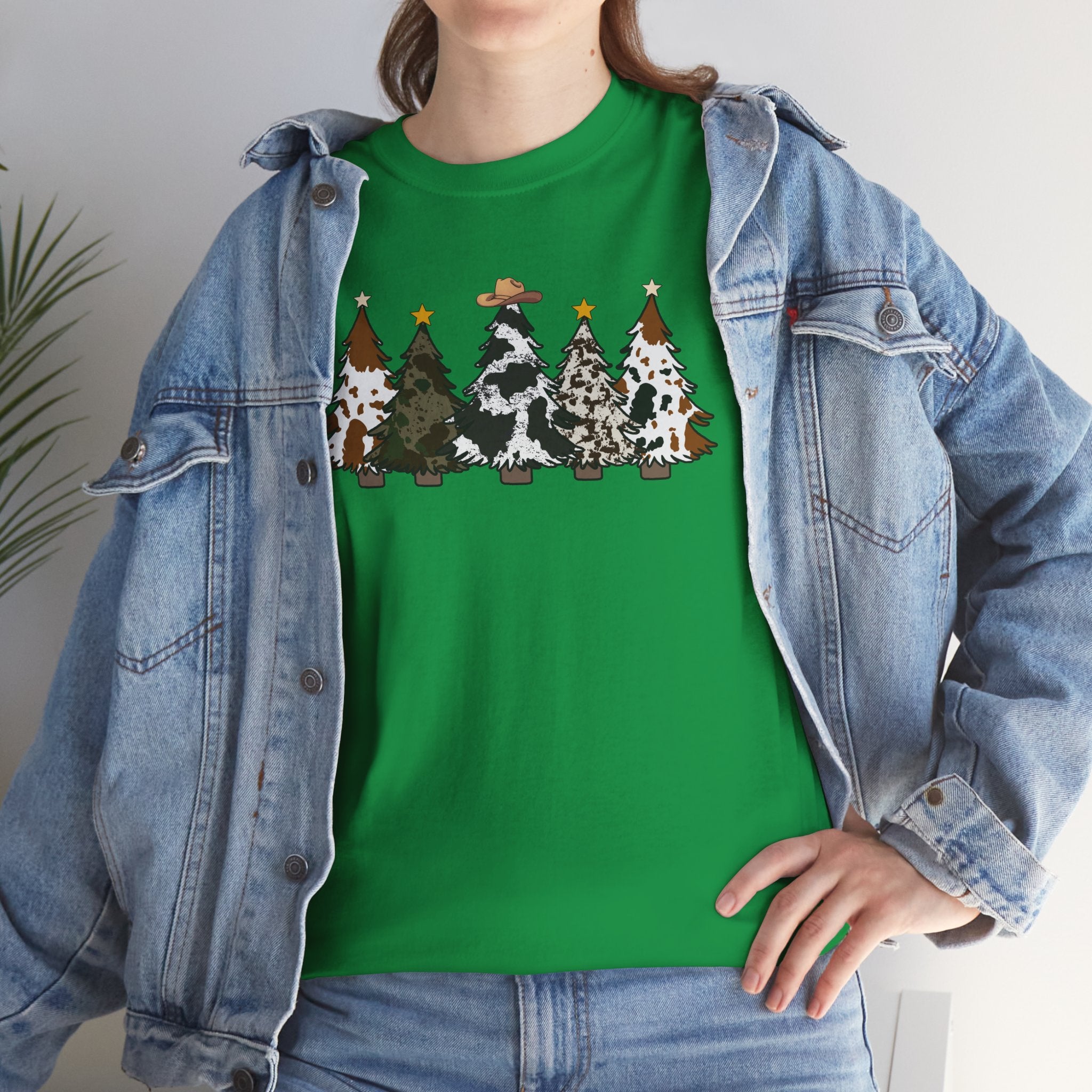 Whimsical Holiday Trees Heavy Cotton Tee
