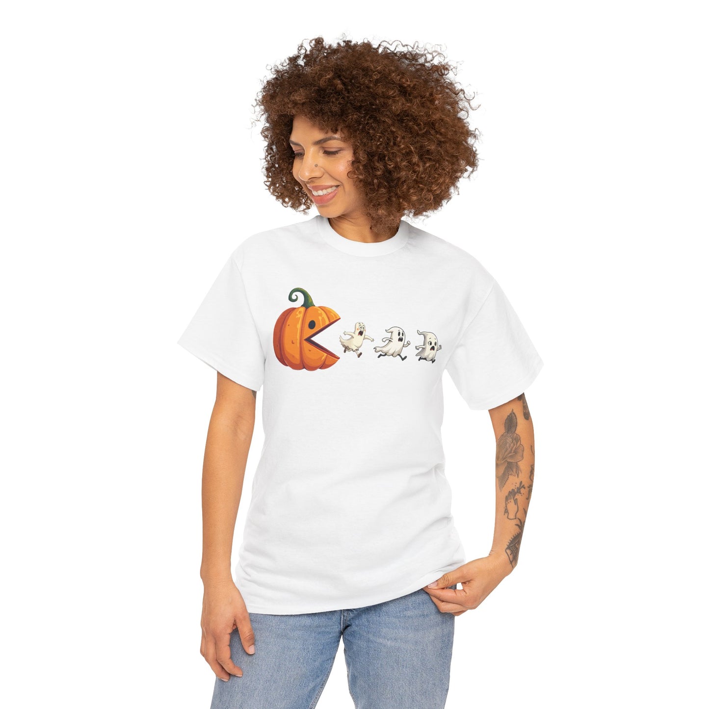Playful Pumpkin Pac-Man Tee