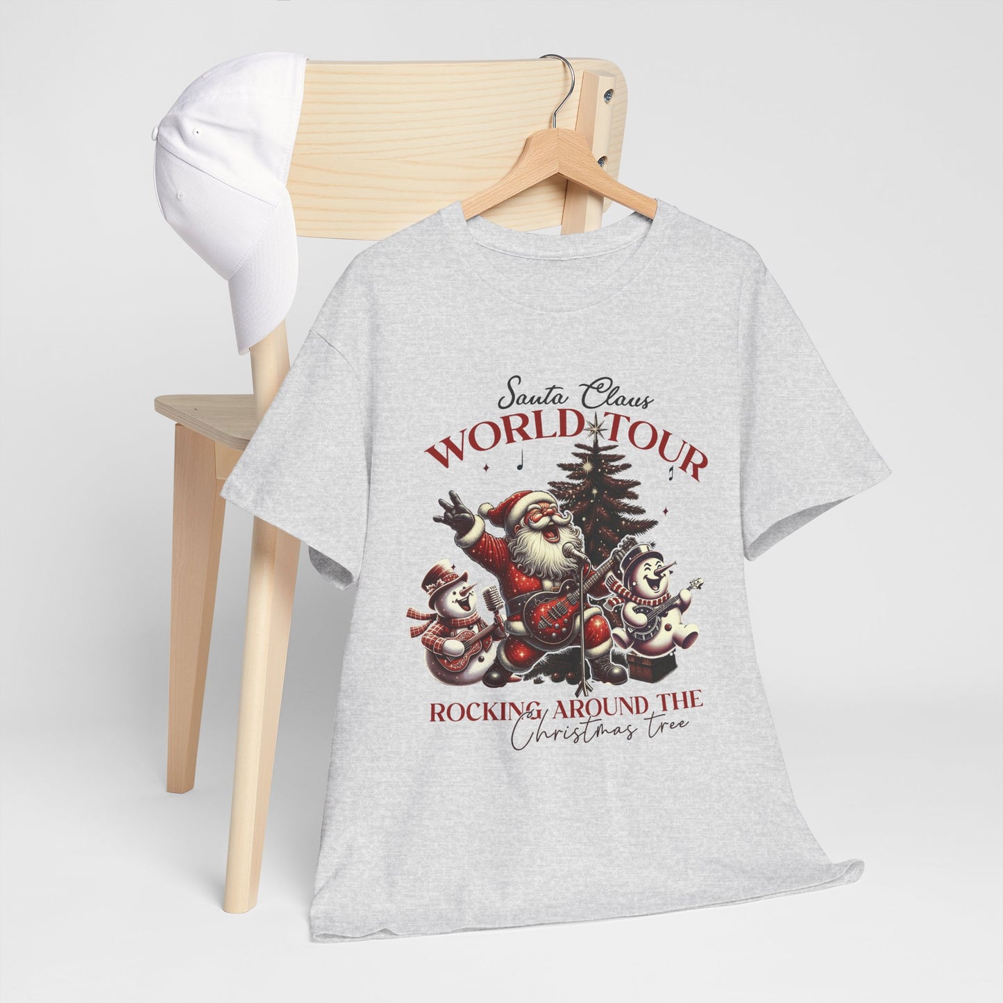 Christmas Santa Claus World Tour Tee - Heavy Cotton T-Shirt