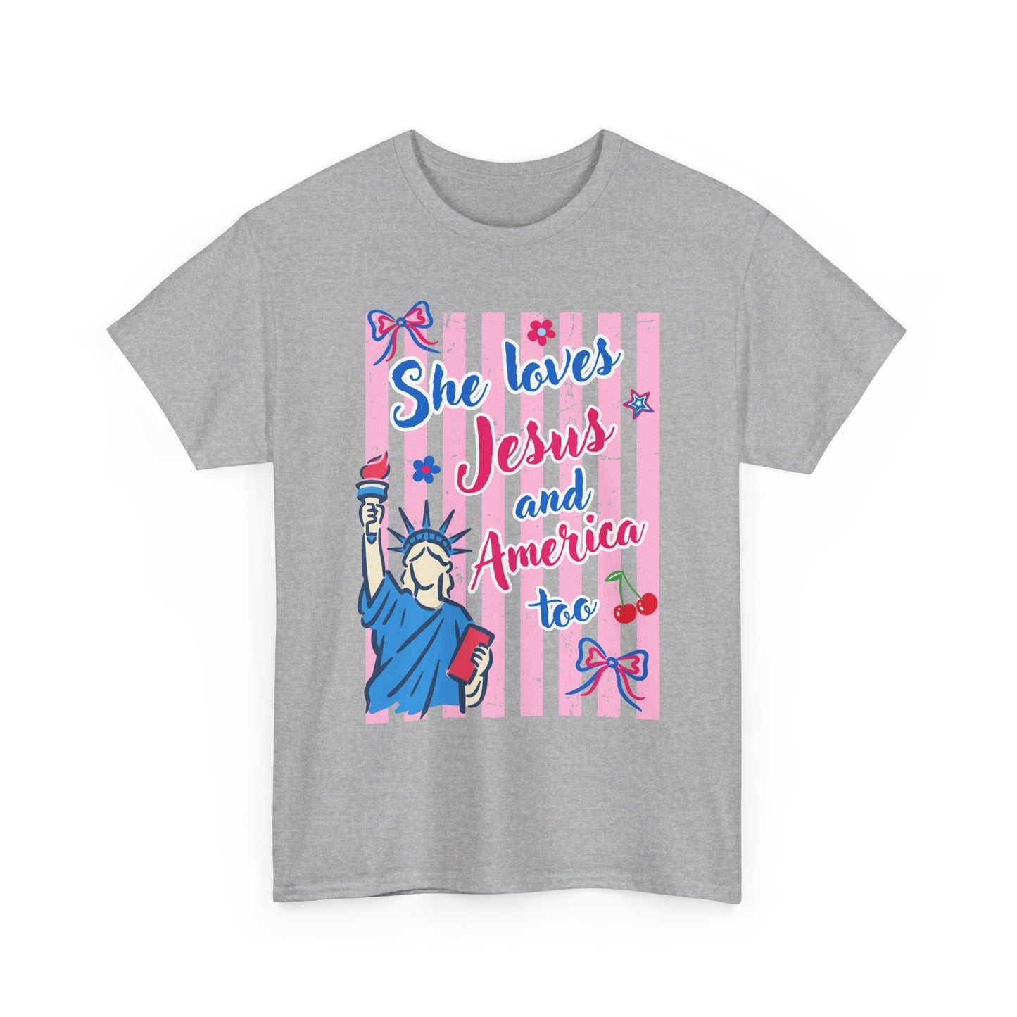 She Loves Jesus and America Too Tee