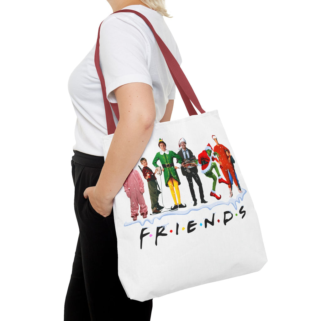 Festive Friends Tote Bag - Holiday Season Canvas Carryall