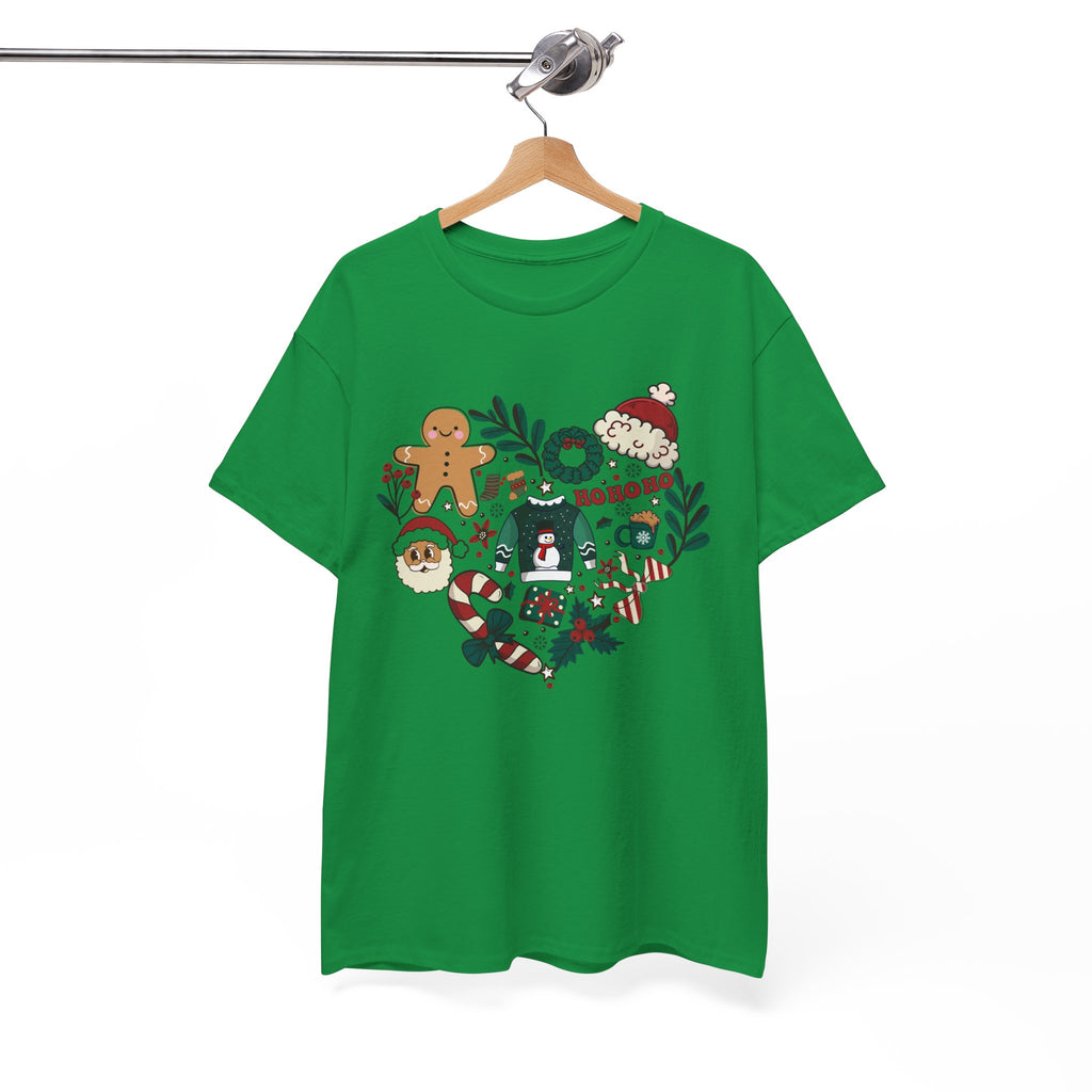 Festive Holiday Heart Heavy Cotton Tee