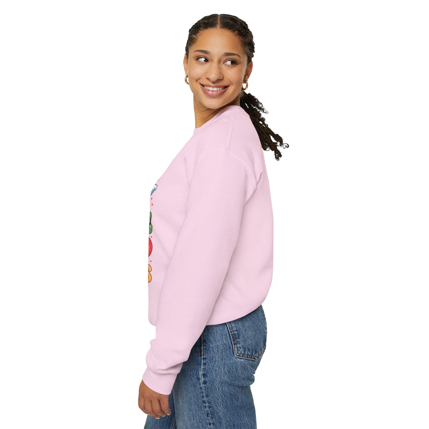 Festive Crewneck Sweatshirt - Dance Like Frosty, Give Like Santa, Love Like Jesus