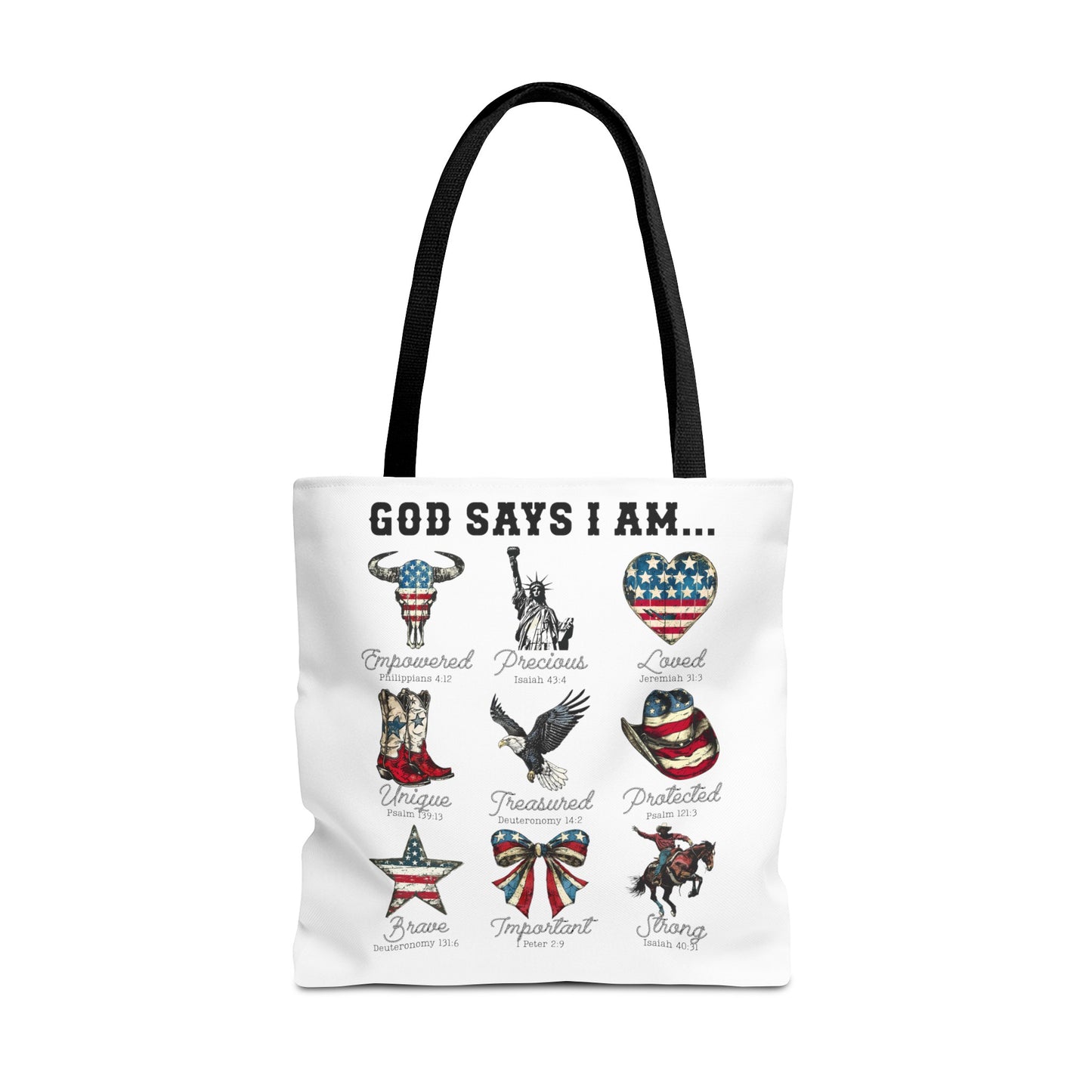 God Says I Am Tote Bag
