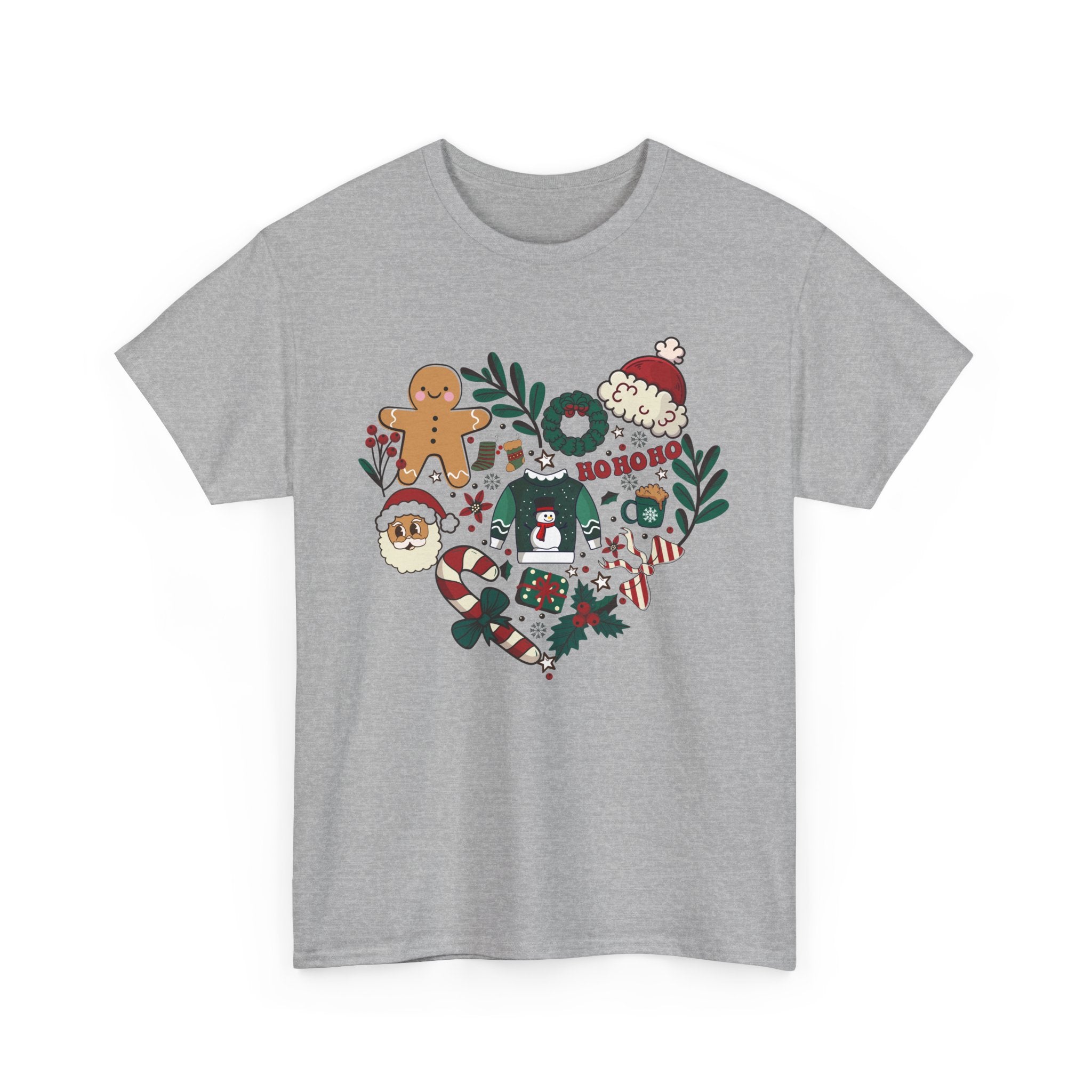 Festive Holiday Heart Heavy Cotton Tee