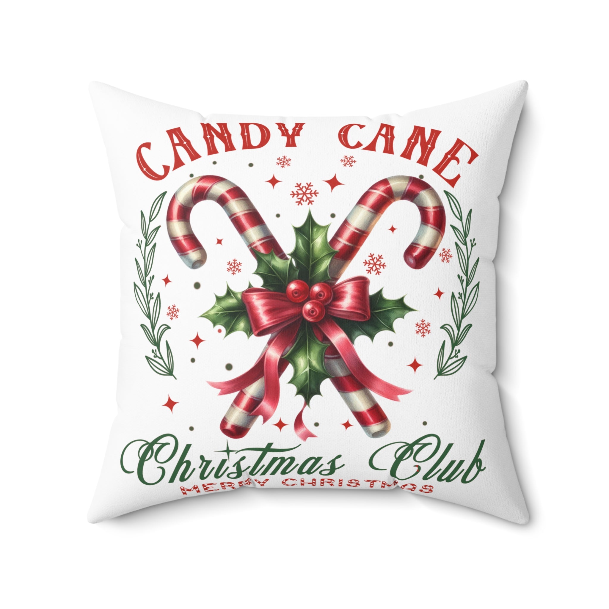 Candy Cane Christmas Pillow - Festive Holiday Decor for Home