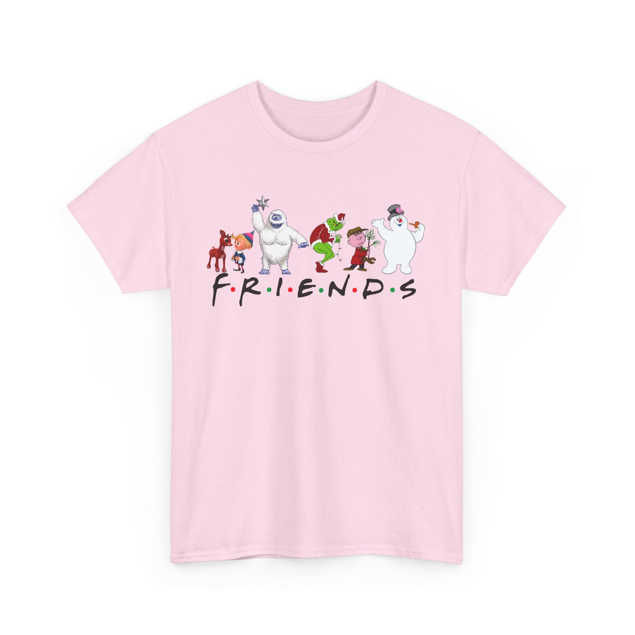 Playful Friends Heavy Cotton Tee - Fun Cartoon Design
