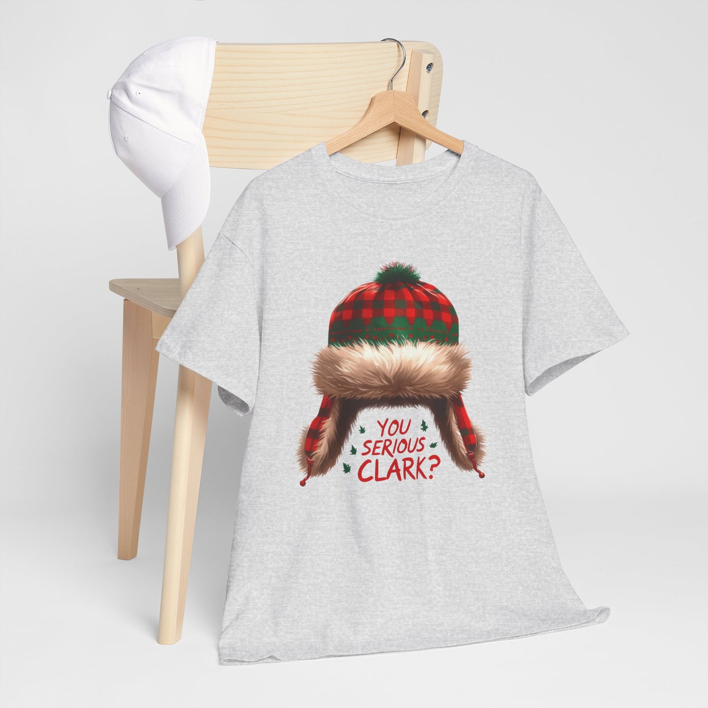Funny Holiday Heavy Cotton Tee - 'You Serious, Clark?'