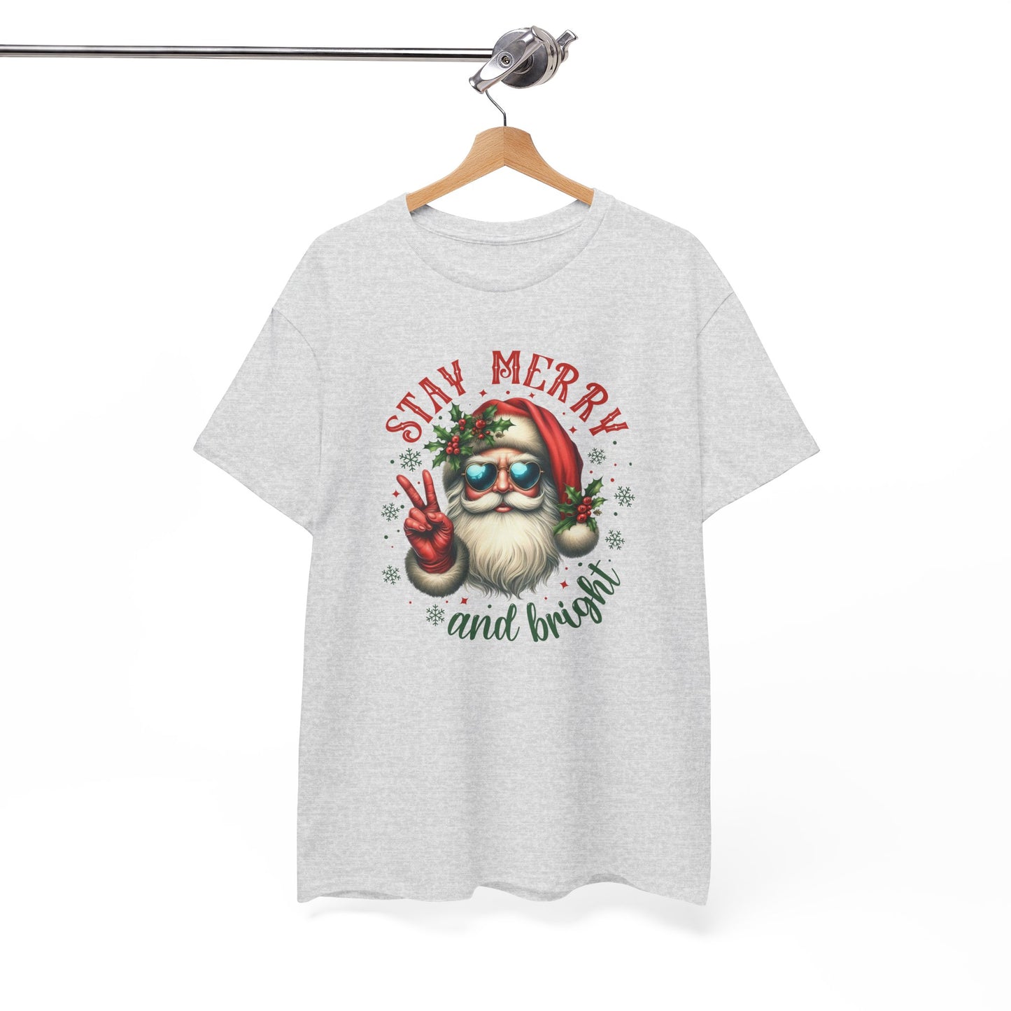 Stay Merry Holiday Heavy Cotton Tee | Fun Christmas Shirt