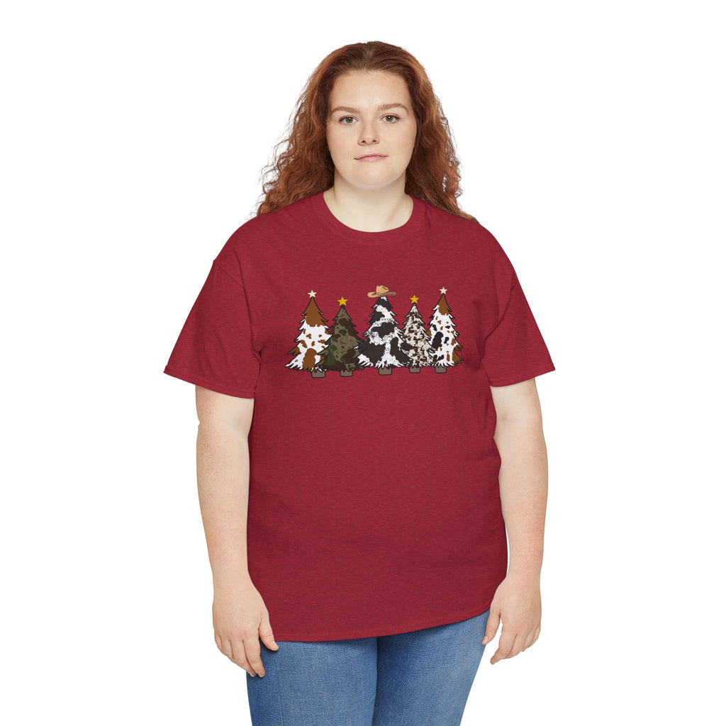 Whimsical Holiday Trees Heavy Cotton Tee