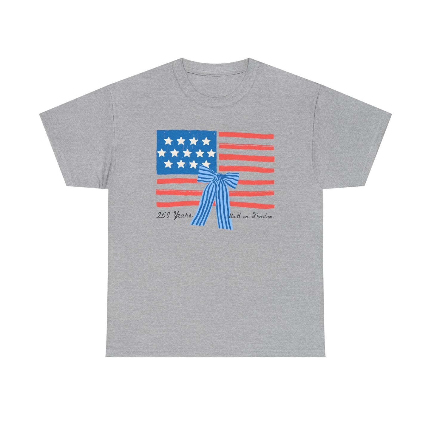 American Flag Bow T-Shirt — 4th of July Patriotic Tee