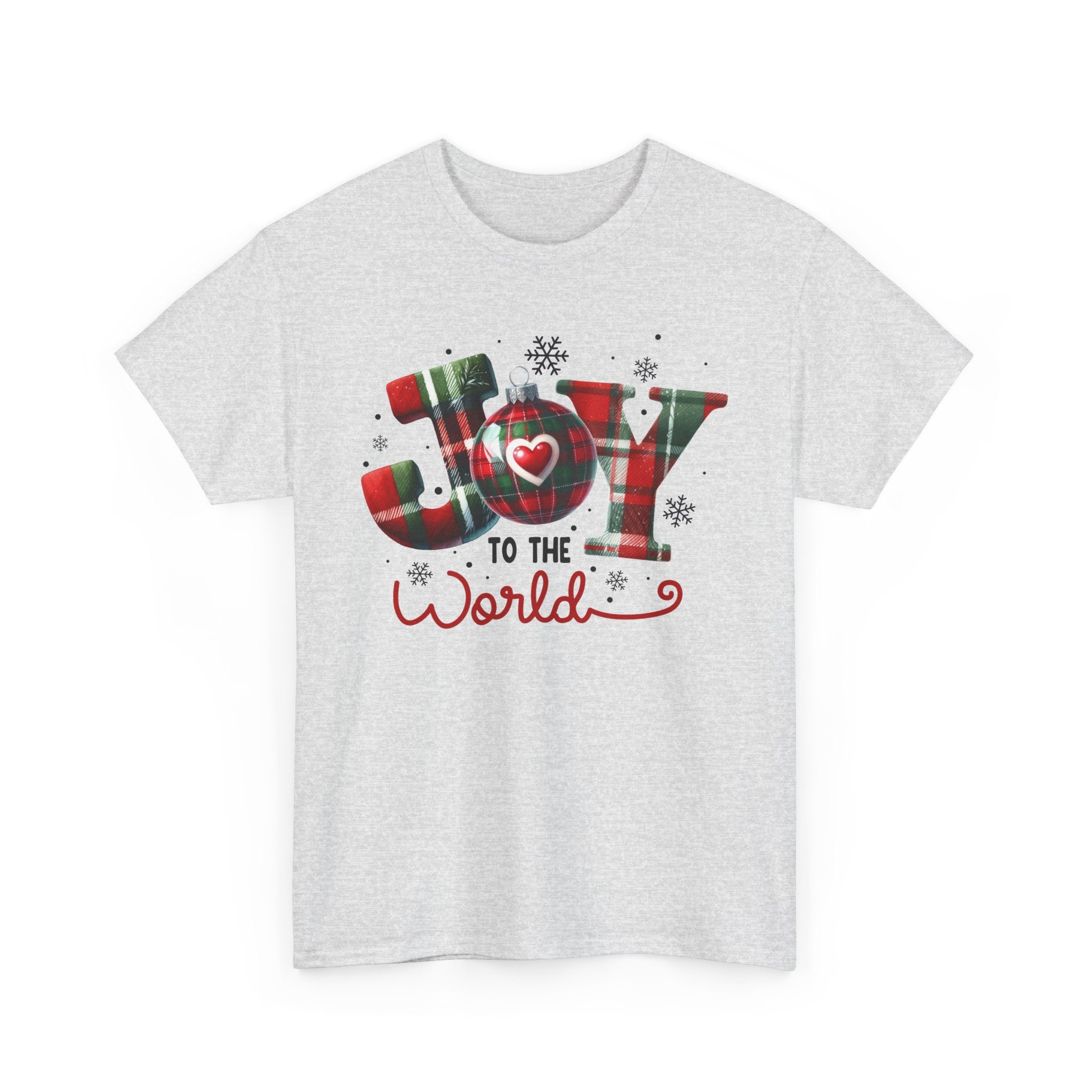 Joy to the World -Heavy Cotton Tee - Christmas Holiday Shirt