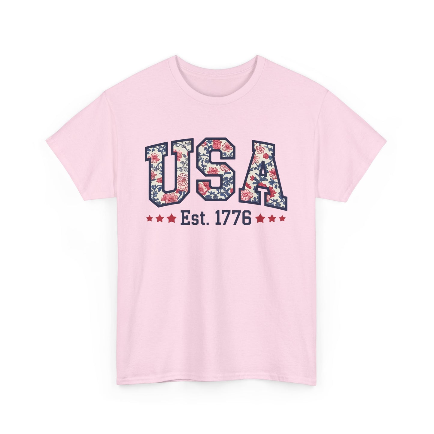 Patriotic USA Floral- Tee
