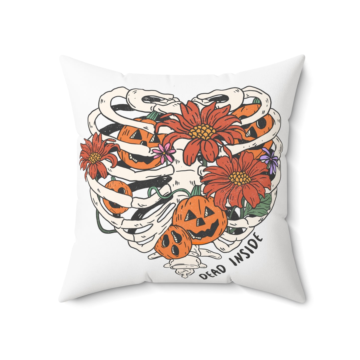 Halloween Floral Skull & Jack-O'-Lantern