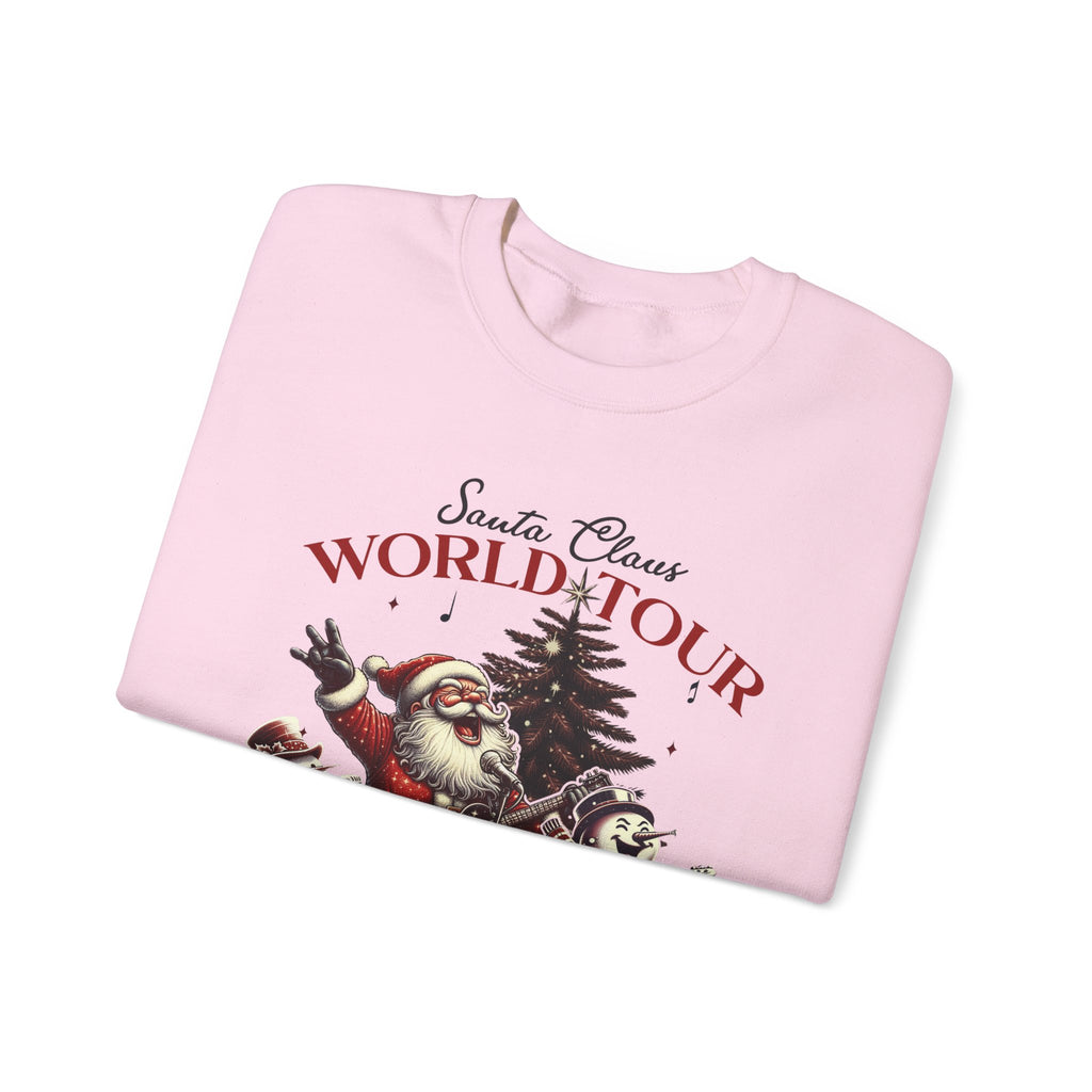 Santa Claus World Tour Crewneck Sweatshirt - Rocking Around the Christmas Tree