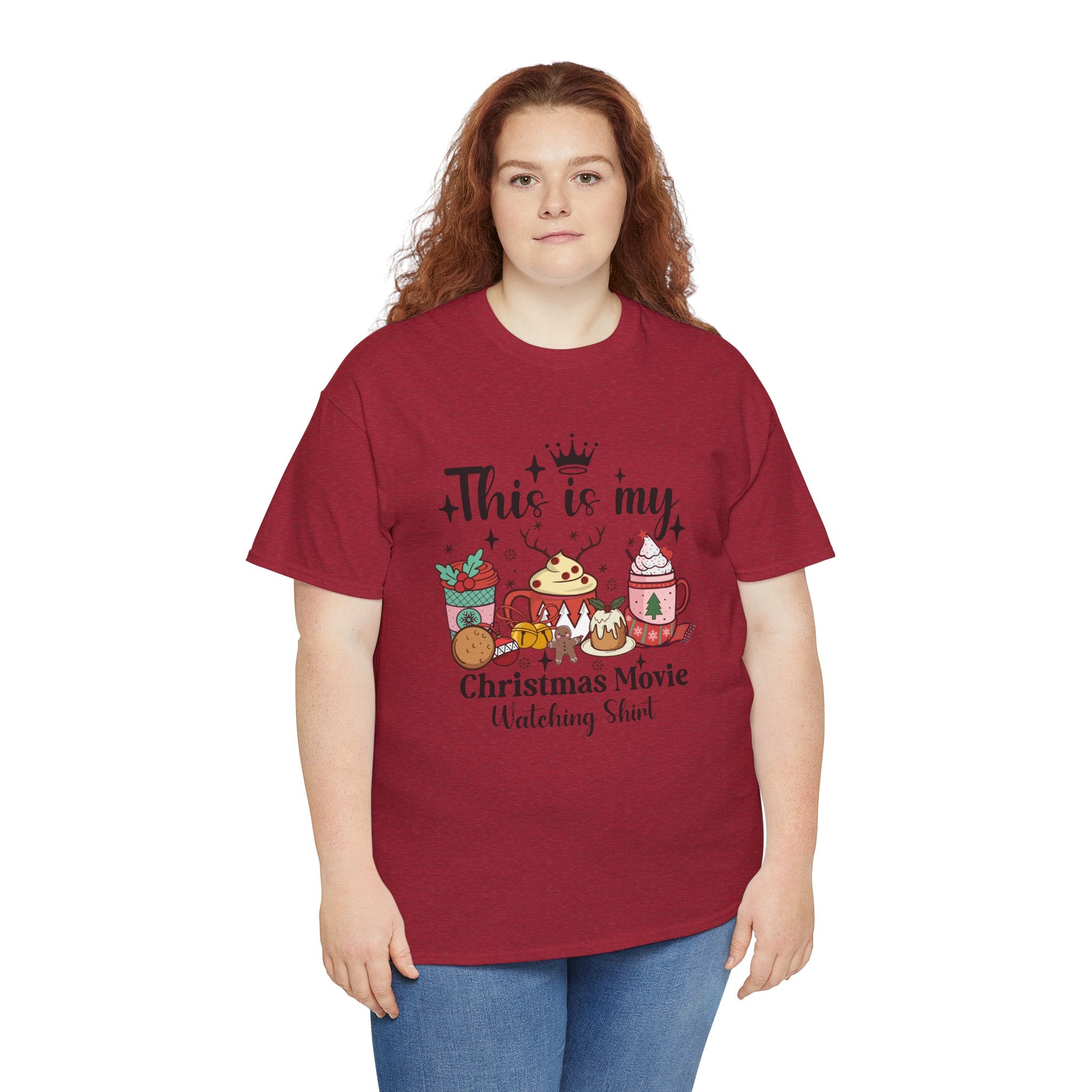 Christmas Movie Watching Tee - Heavy Cotton Shirt