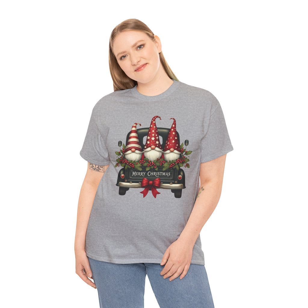 Christmas Gnome Truck Tee — Merry Christmas Holiday Shirt