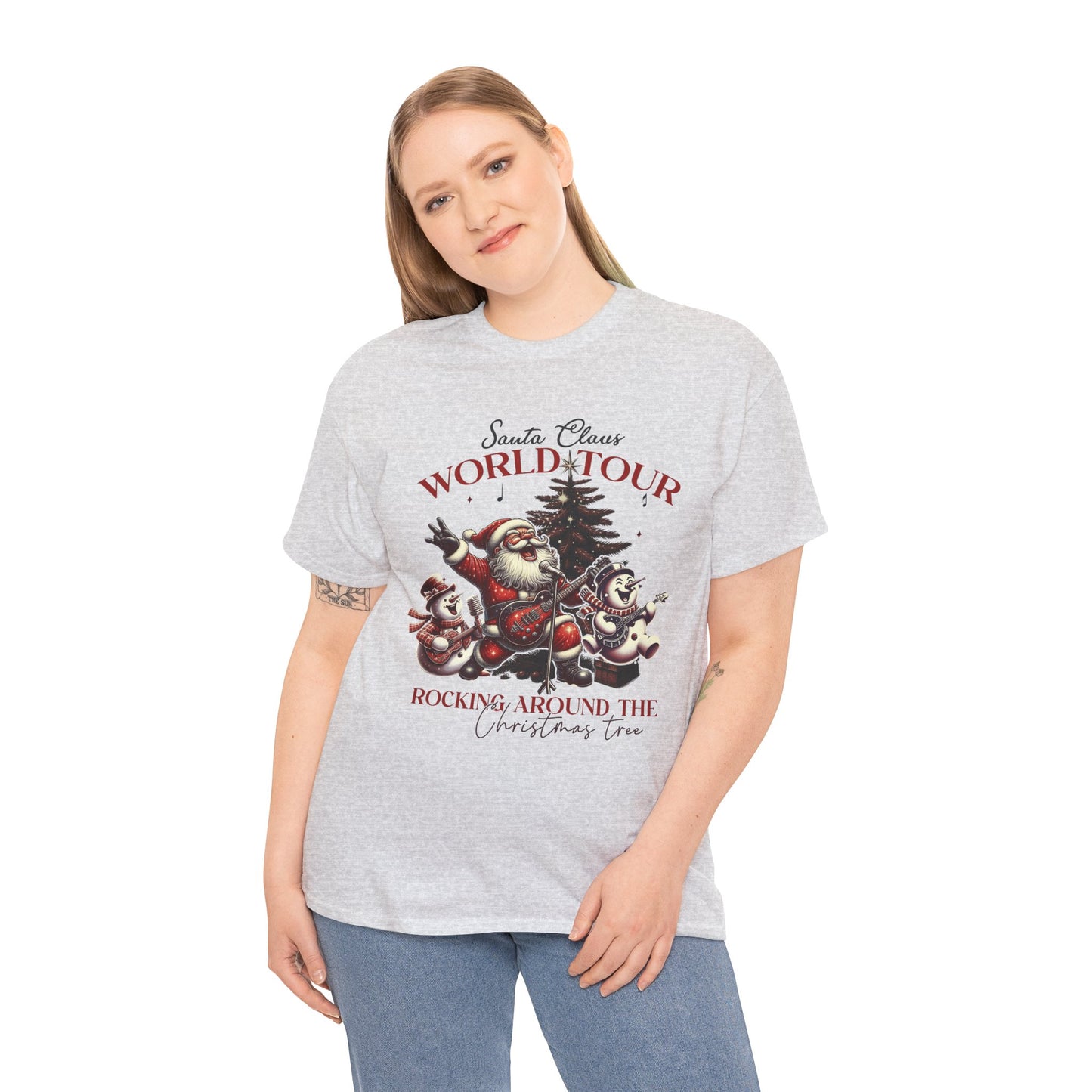 Christmas Santa Claus World Tour Tee - Heavy Cotton T-Shirt