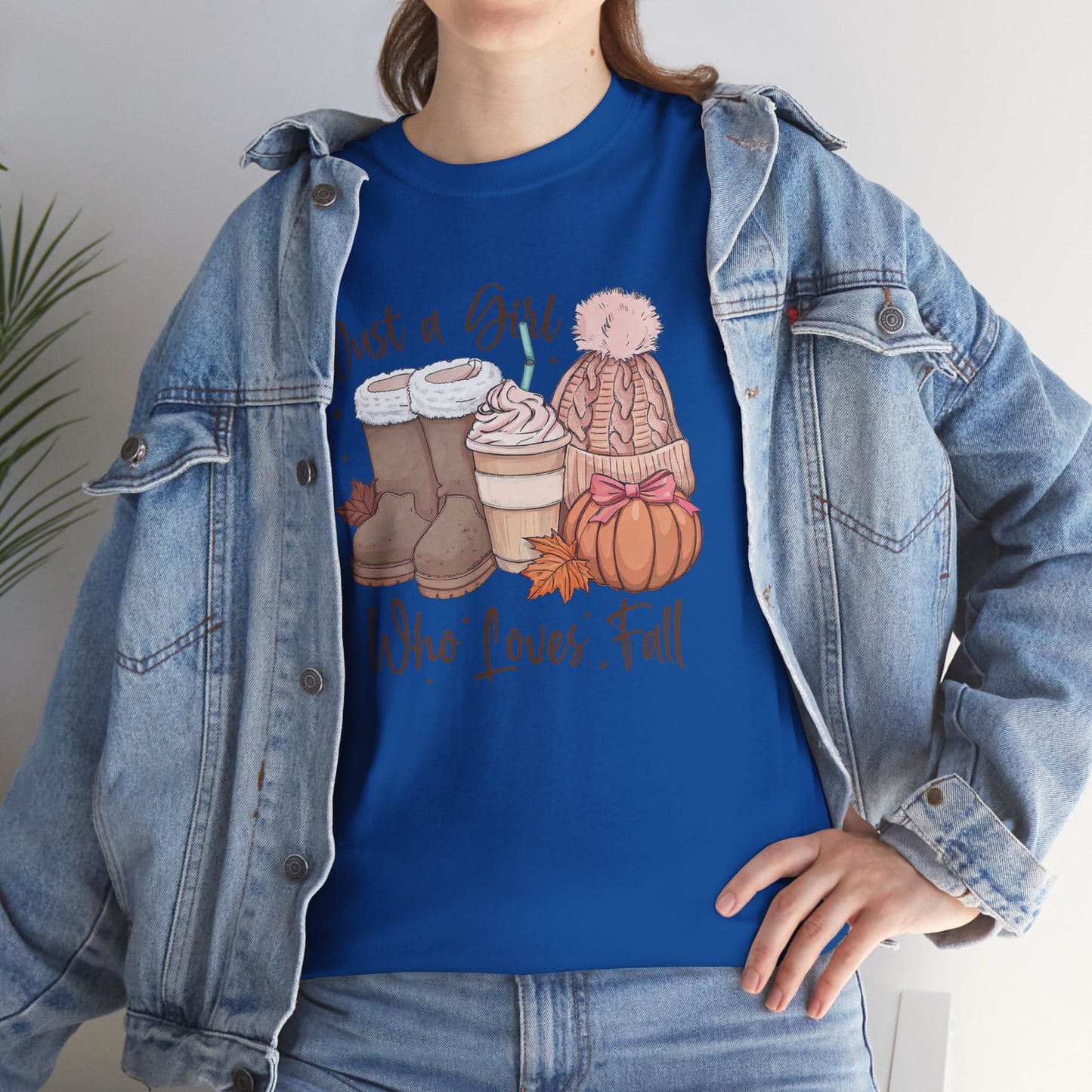 Just a Girl Who Loves Fall, Vintage Style Tee