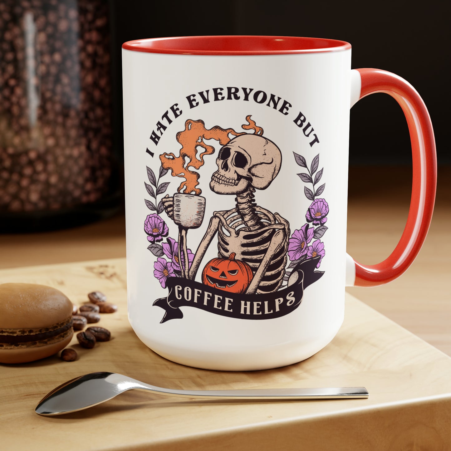 Two-Tone Coffee Mugs, 15oz