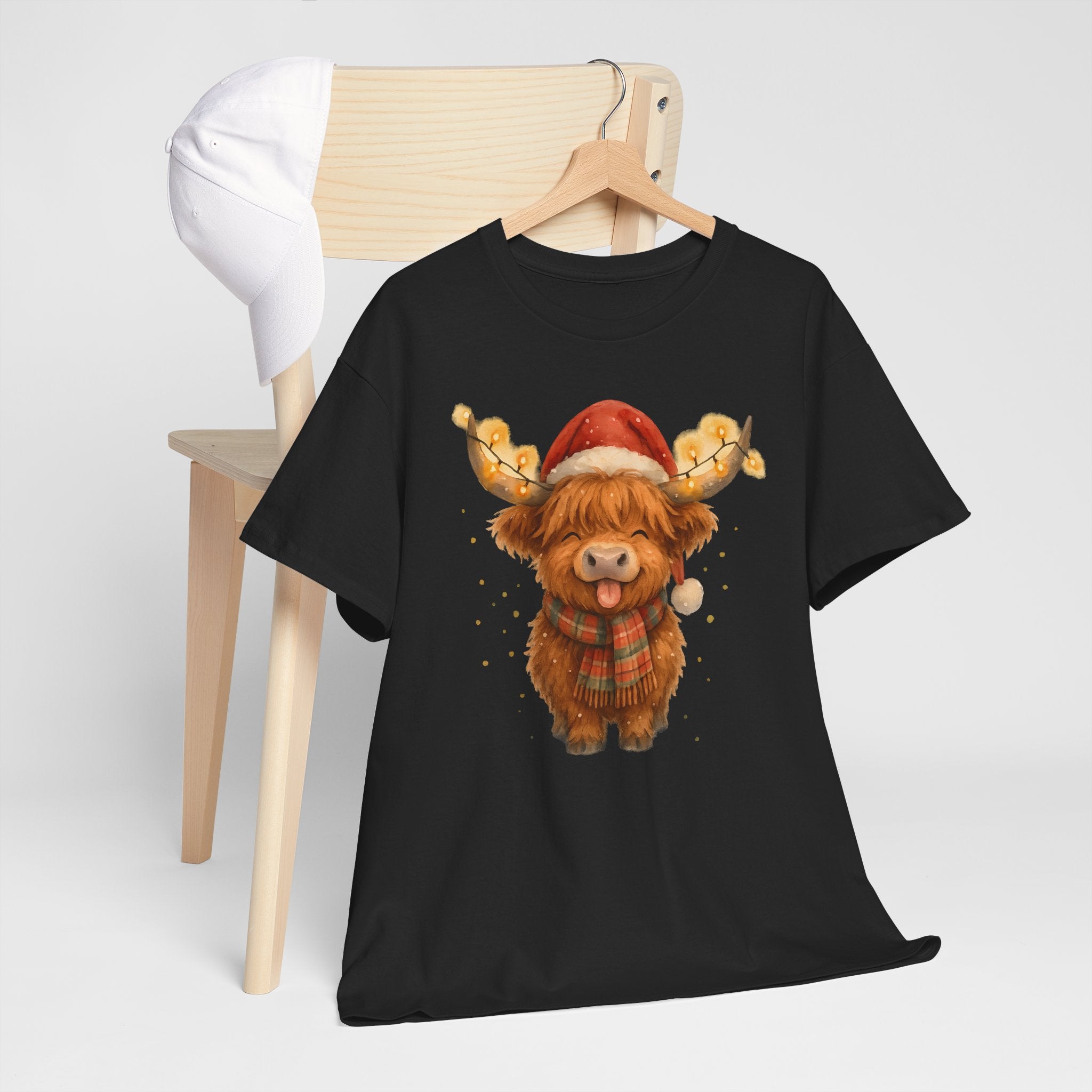 Christmas Highland Cow Tee